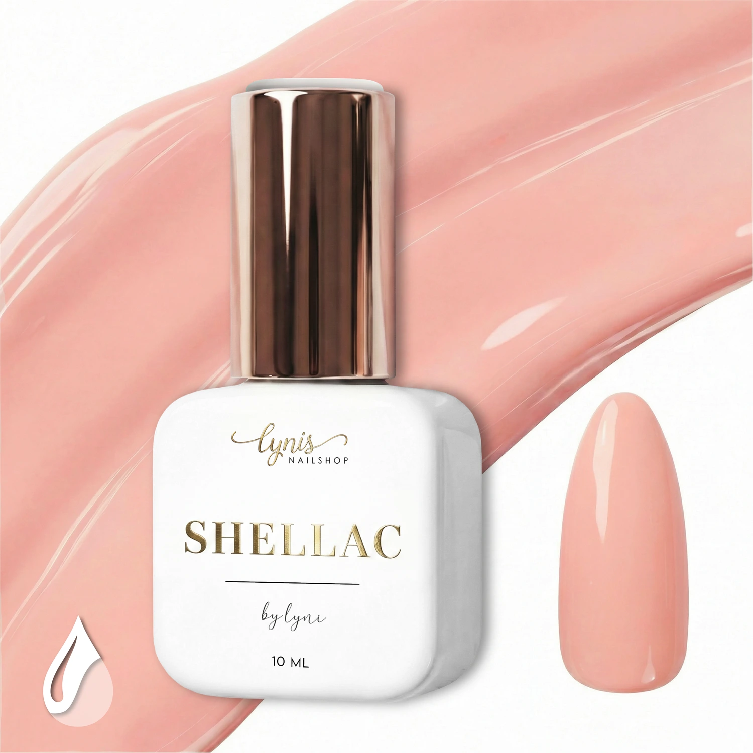 Shellac · Sheer Warm Nude 10ml, gel polish, gellack, nail polish, uv lack für Nägel im Nageldesign & Nagelstudios