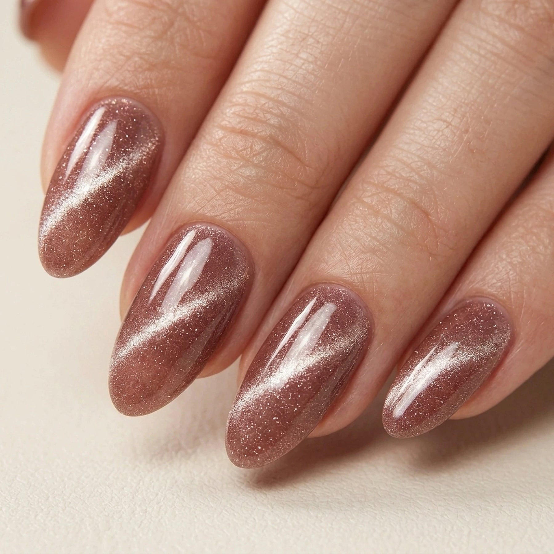 Shellac · Cat Eye Champagne 07 10ml, Effekt Lack, gel polish, Gellack, hidden, Magnet Lack, nail polish, uv lack für Nägel im Nageldesign & Nagelstudios