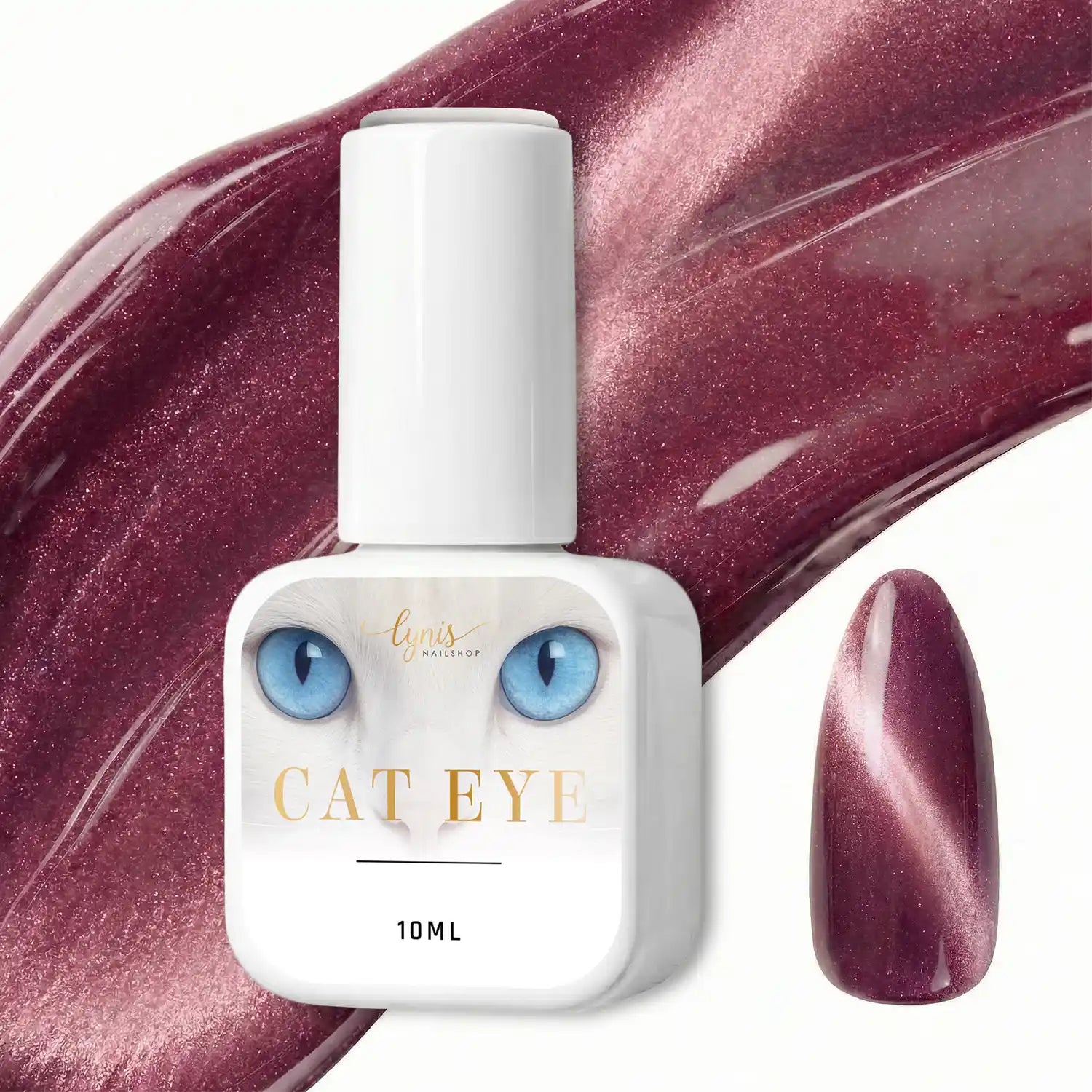 Shellac · Crystal Cat Eye 11 10ml, Effekt Lack, gel polish, Gellack, Magnet Lack, nail polish, uv lack für Nägel im Nageldesign & Nagelstudios