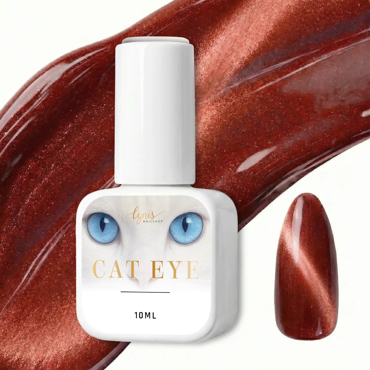 Shellac · Crystal Cat Eye 12 10ml, Effekt Lack, gel polish, Gellack, Magnet Lack, nail polish, uv lack für Nägel im Nageldesign & Nagelstudios