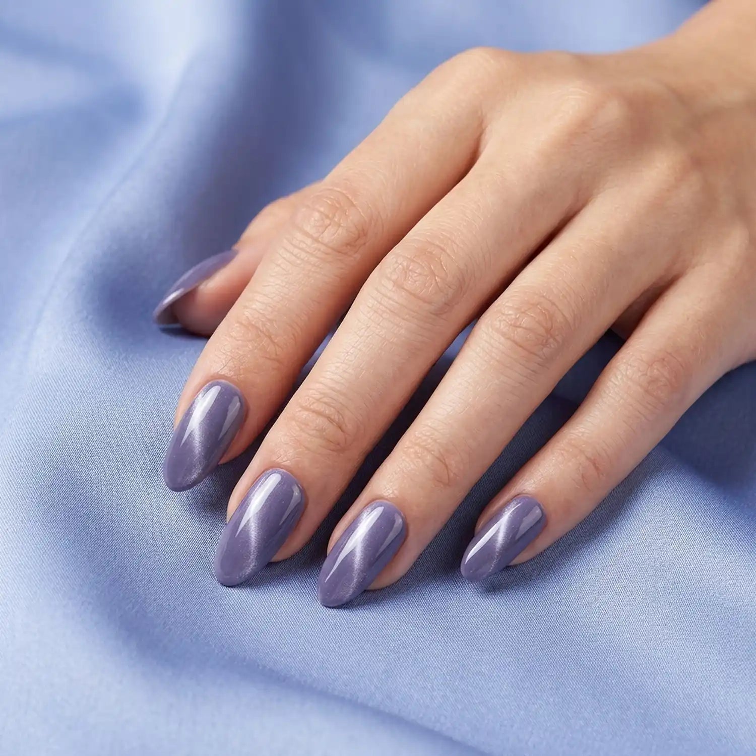 Shellac · Cat Eye Pastell Blue 10ml, Effekt Lack, gel polish, Gellack, Magnet Lack, nail polish, uv lack für Nägel im Nageldesign & Nagelstudios