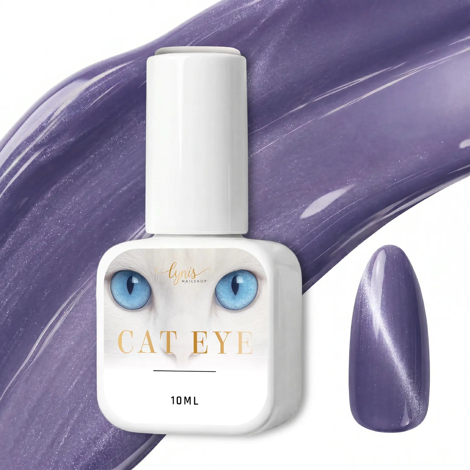 Shellac · Cat Eye Pastell Blue 10ml, Effekt Lack, gel polish, Gellack, Magnet Lack, nail polish, uv lack für Nägel im Nageldesign & Nagelstudios
