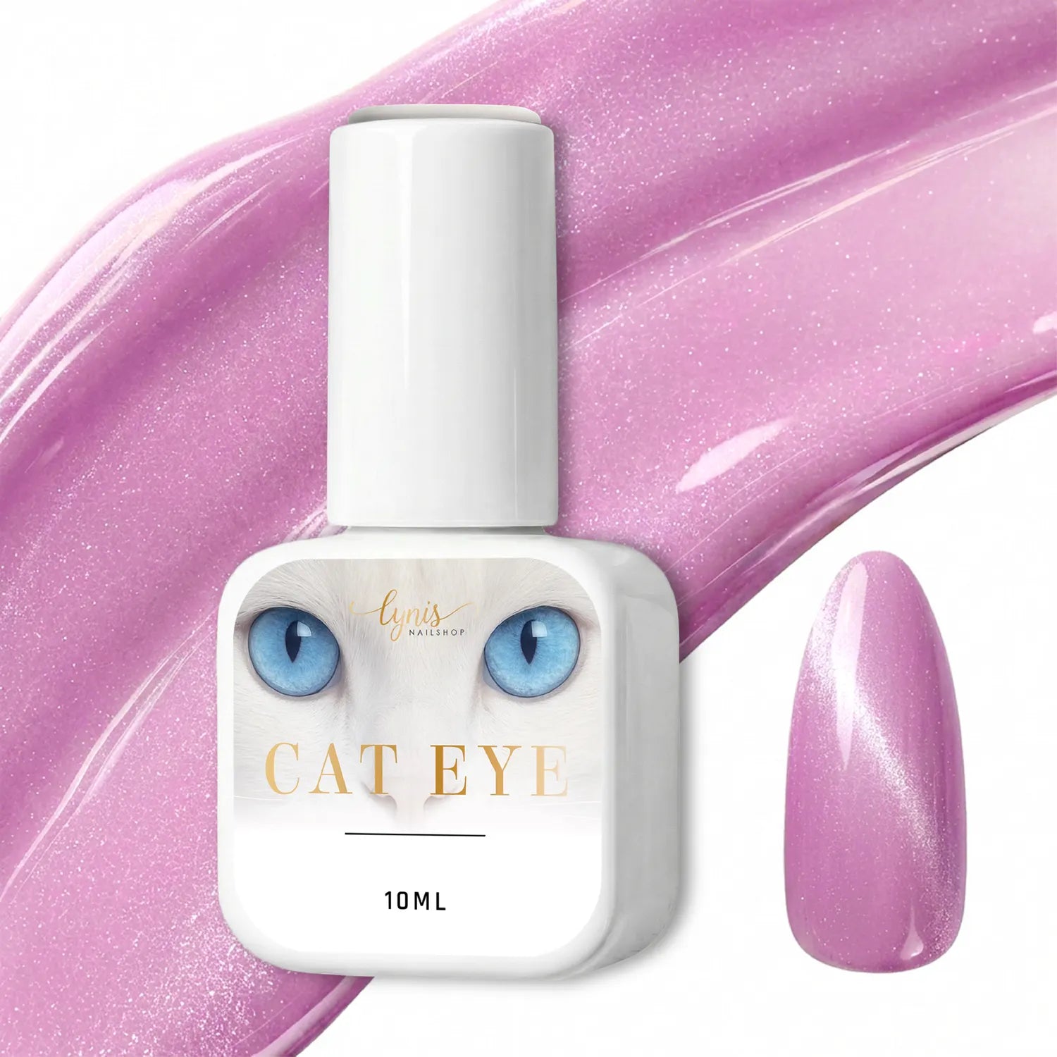 Shellac · Pearl Plum · Cat Eye 10ml, Effekt Lack, gel polish, Gellack, Magnet Lack, nail polish, uv lack für Nägel im Nageldesign & Nagelstudios