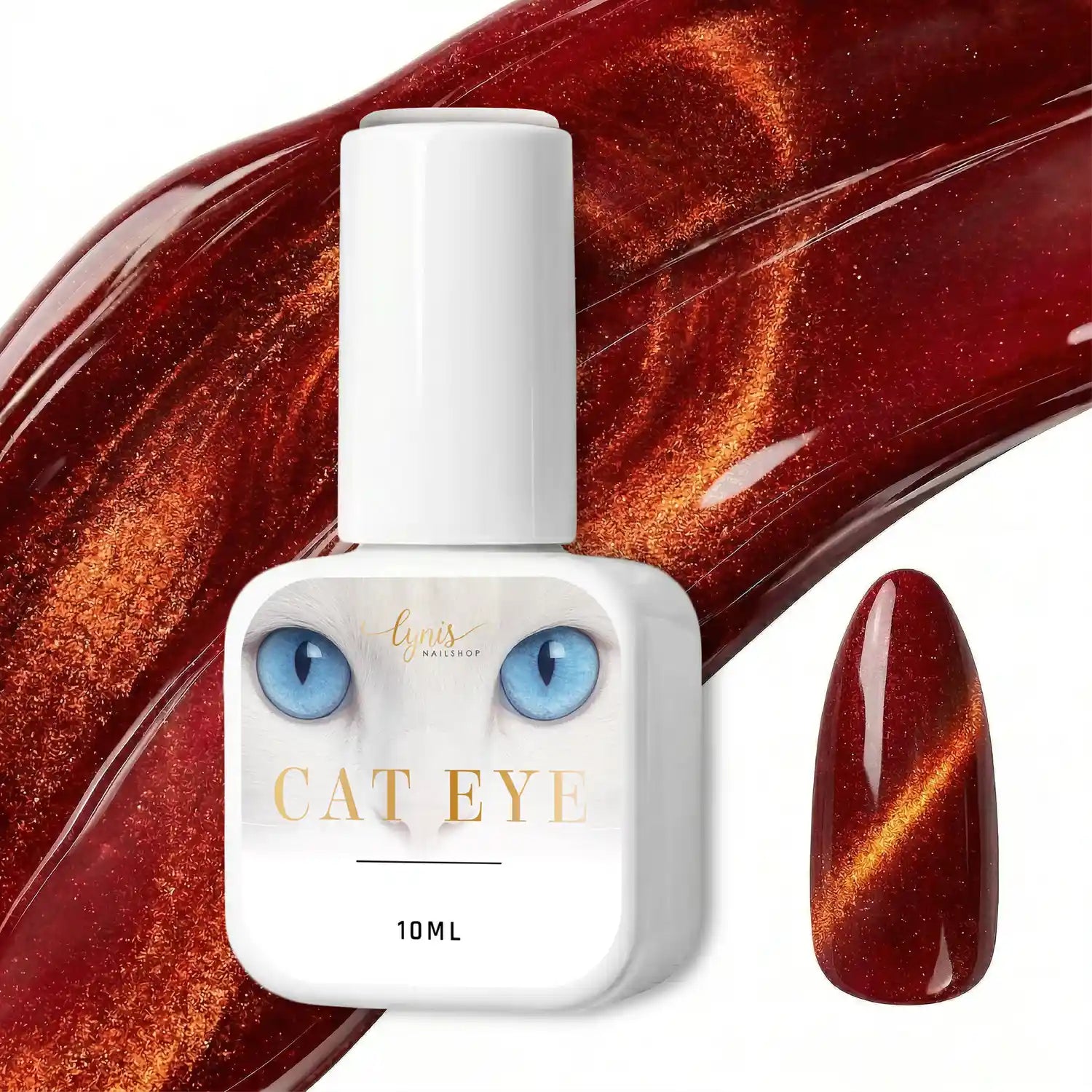 Shellac · Cat Eye Sunset 06 · 10ml, Effekt Lack, gel polish, Gellack, Magnet Lack, nail polish, uv lack für Nägel im Nageldesign & Nagelstudios