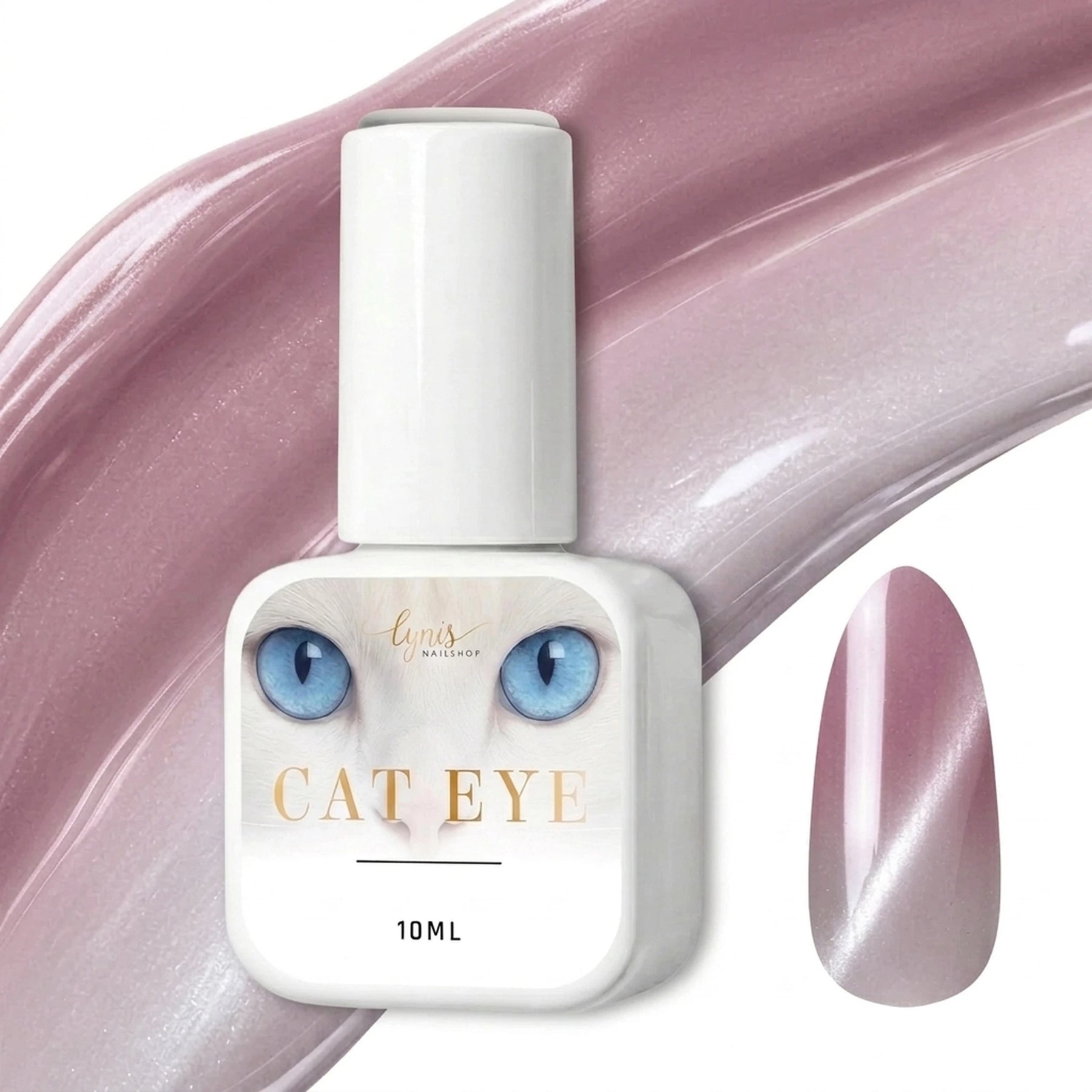 Shellac · Thermo Cat Eye Rose10ml, Effekt Lack, gel polish, Gellack, Magnet Lack, nail polish, uv lack für Nägel im Nageldesign & Nagelstudios