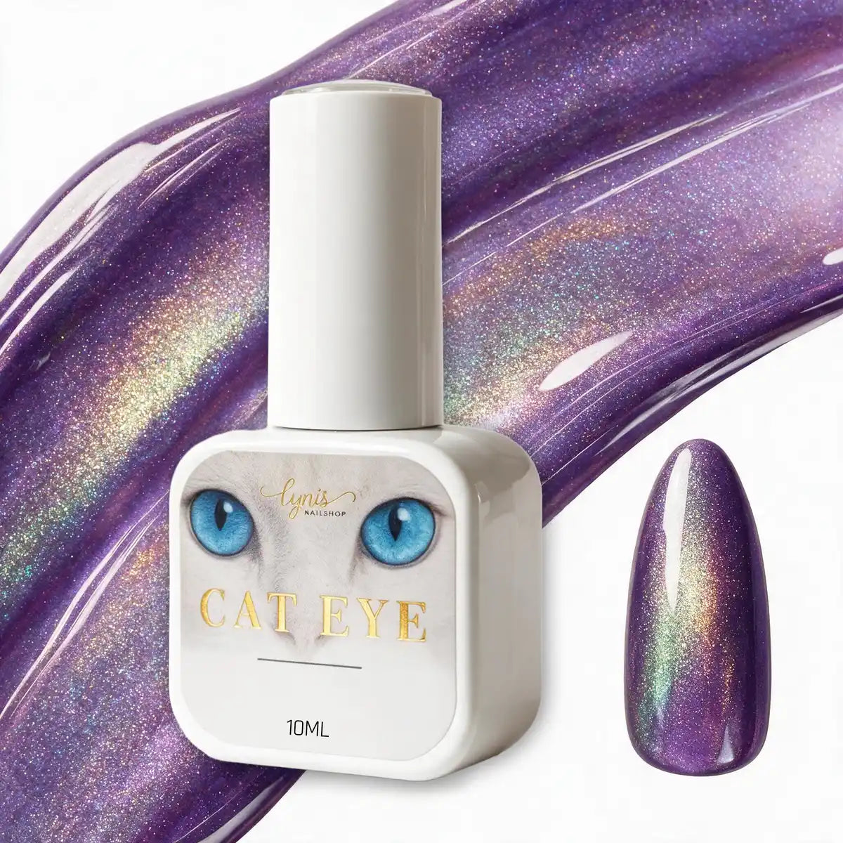 Shellac · Universe Cat Eye 01 · 10ml, Effekt Lack, gel polish, Gellack, hidden, Magnet Lack, nail polish, uv lack für Nägel im Nageldesign & Nagelstudios