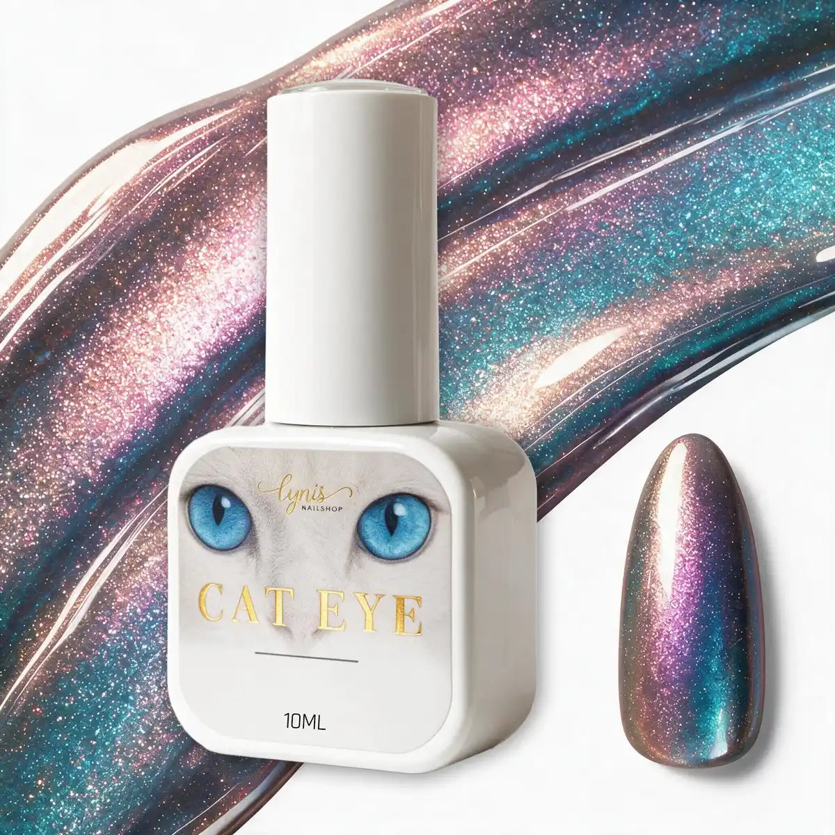 Shellac · Universe Cat Eye 04 · 10ml, Effekt Lack, gel polish, Gellack, hidden, Magnet Lack, nail polish, uv lack für Nägel im Nageldesign & Nagelstudios