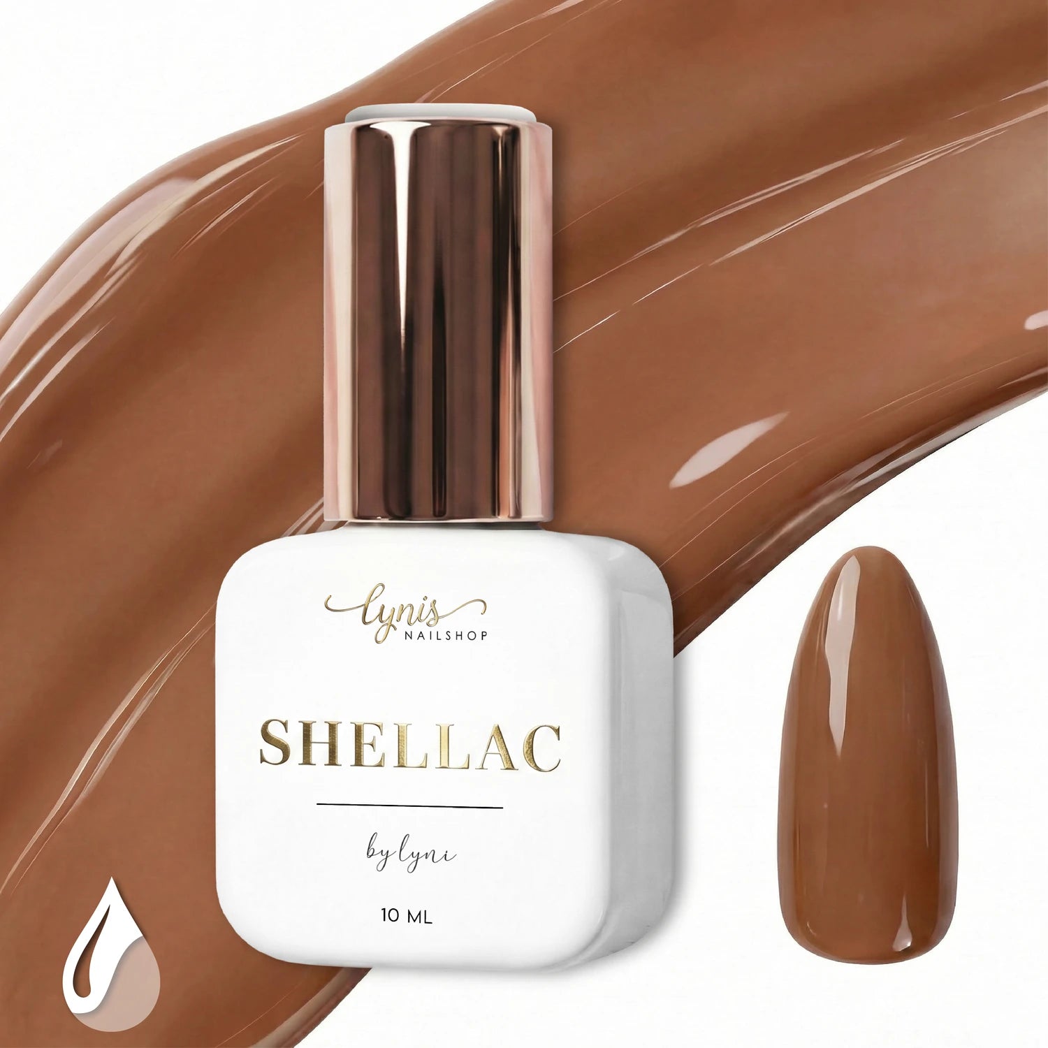 Shellac · Clear Hazel 10ml, durchscheinend, gel polish, nail polish, uv lack für Nägel im Nageldesign & Nagelstudios
