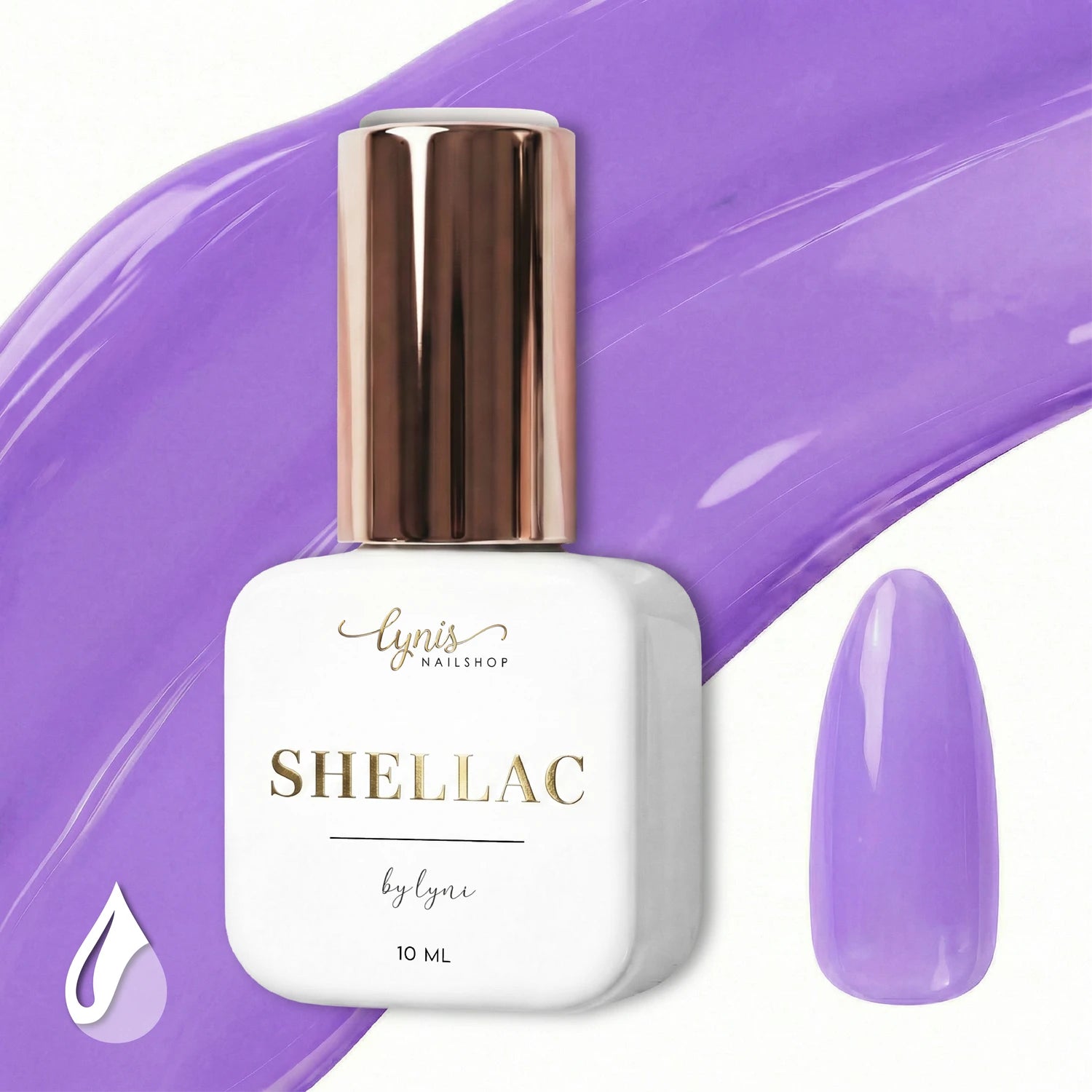 Shellac · Clear Lilac 7,3ml, gel polish, gellack, lila, nail polish, uv lack für Nägel im Nageldesign & Nagelstudios
