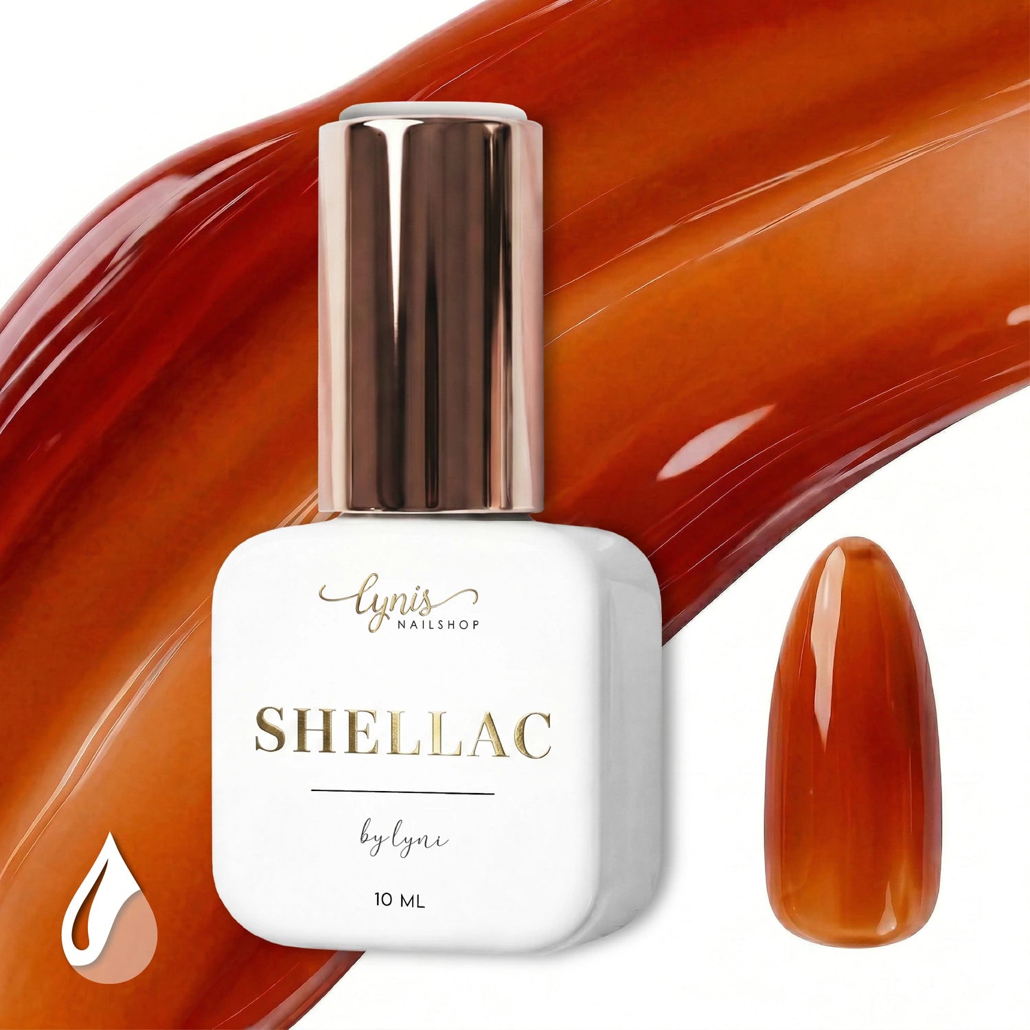 Shellac · Clear Pumpkin 10ml, durchscheinend, gel polish, nail polish, uv lack für Nägel im Nageldesign & Nagelstudios