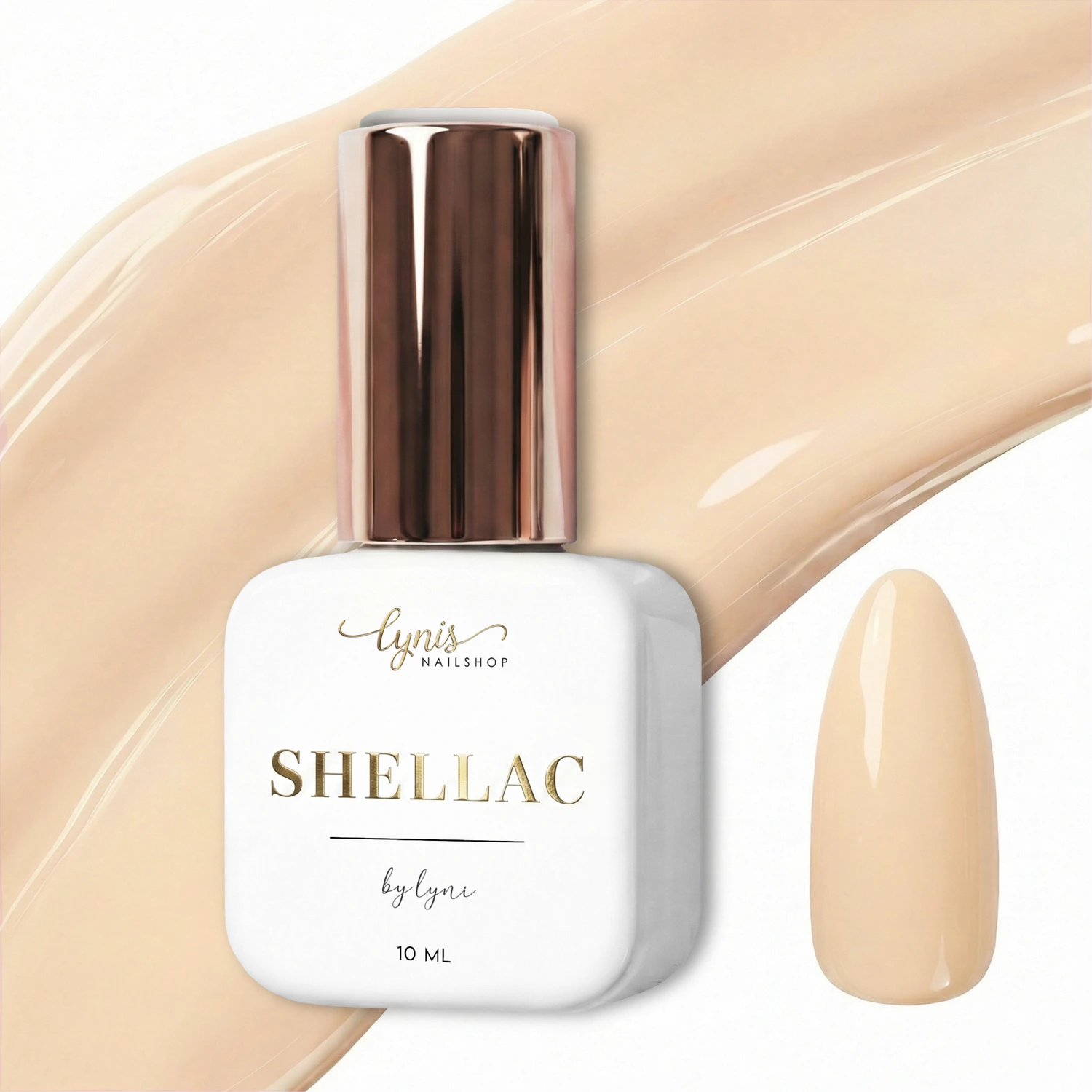 Shellac · Sandy Nude 10ml, gel polish, gellack, nail polish, uv lack für Nägel im Nageldesign & Nagelstudios
