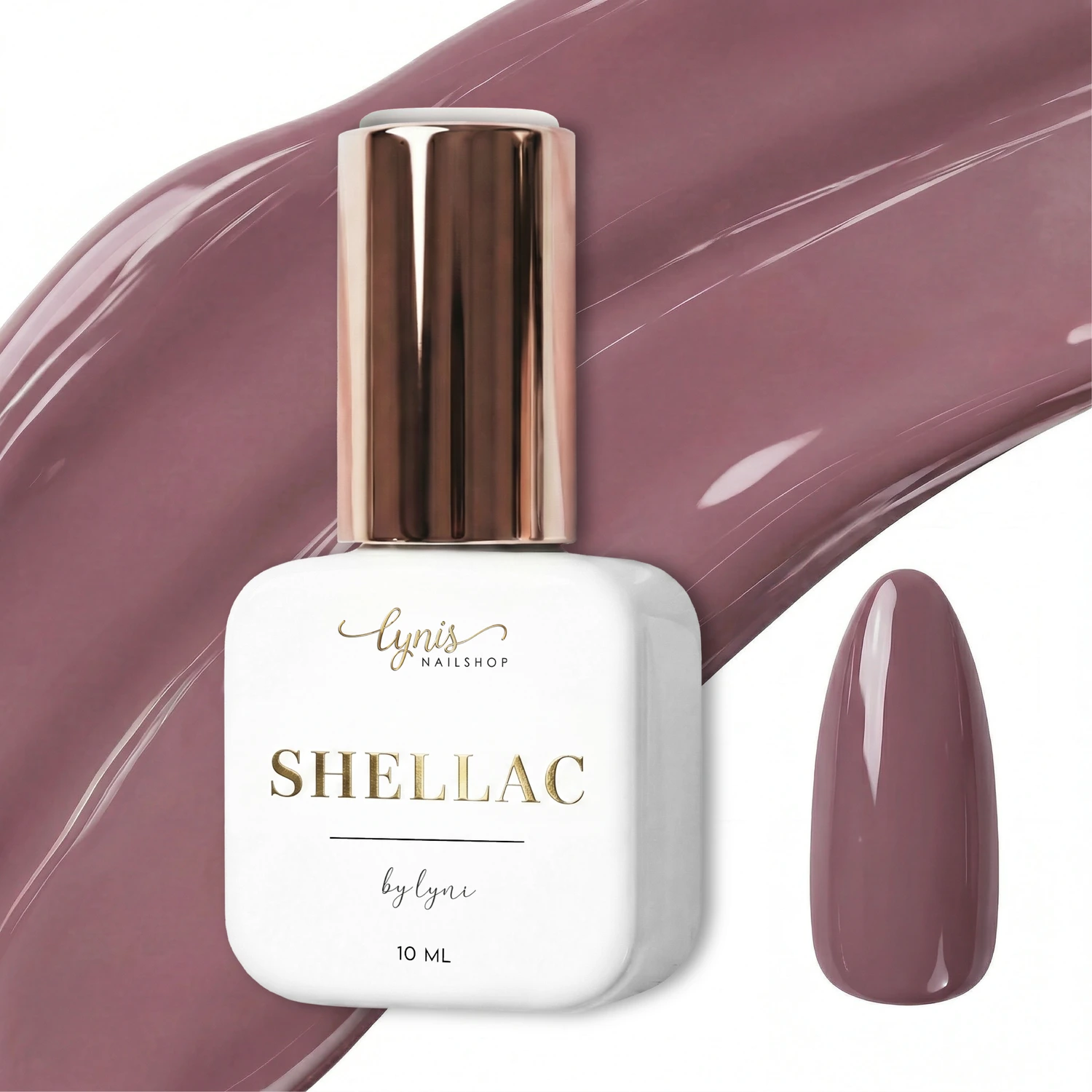 Shellac · Almost Mauve 10ml, dunkel rosa, gel polish, gellack, nail polish, rosa, uv lack für Nägel im Nageldesign & Nagelstudios