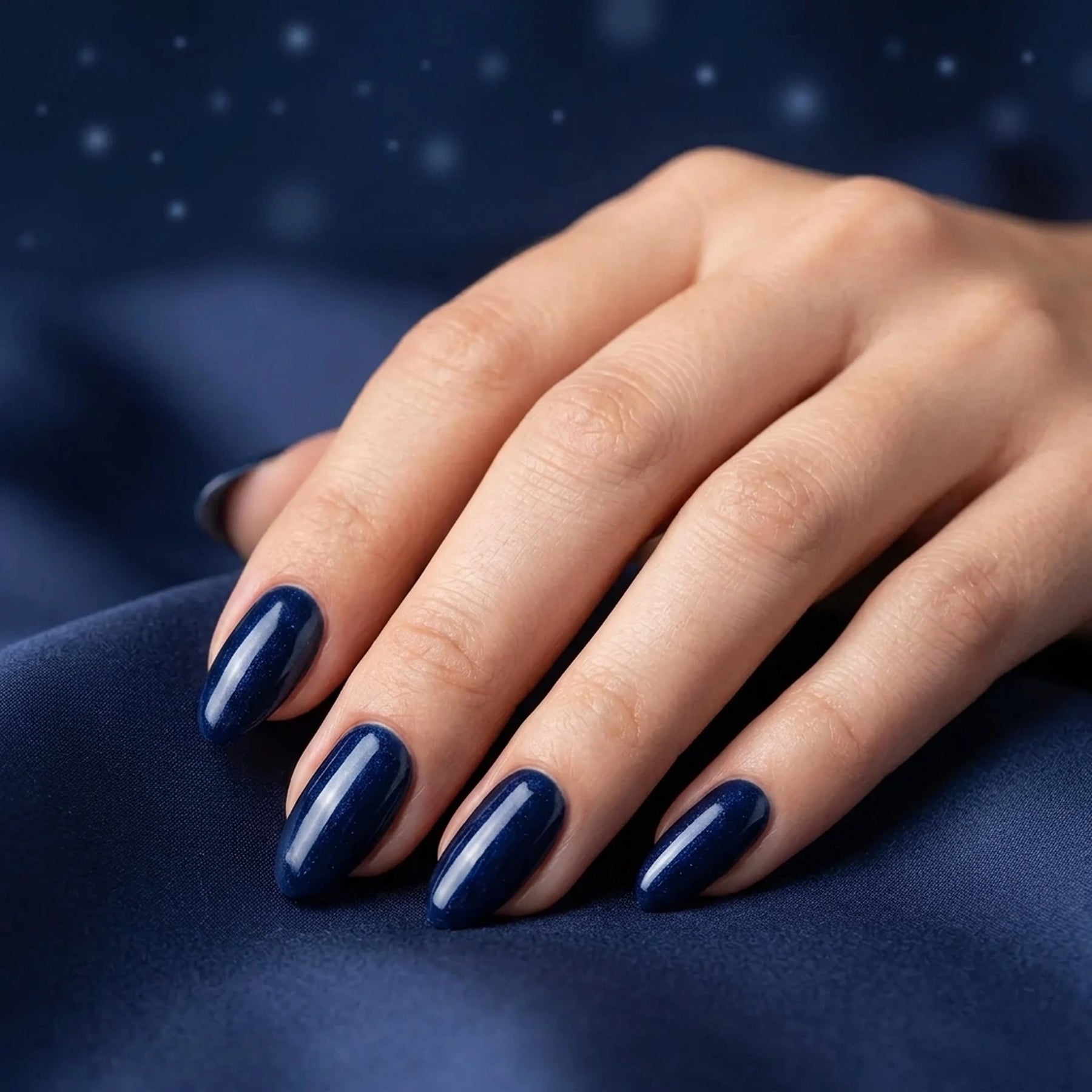 Shellac · Dark Night 10ml, blau, gel polish, gellack, nail polish, schimmer, uv lack für Nägel im Nageldesign & Nagelstudios