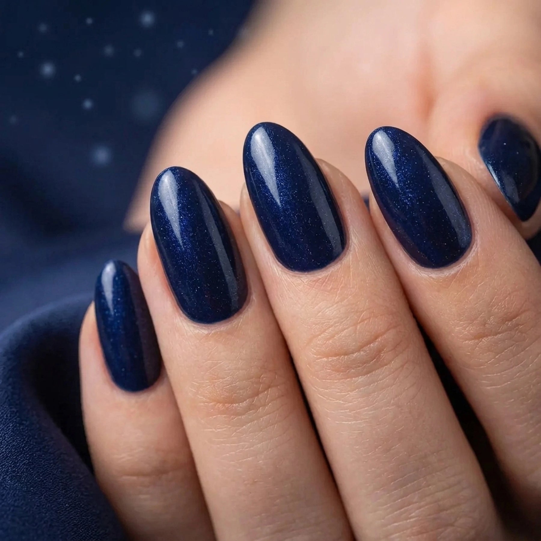 Shellac · Dark Night 10ml, blau, gel polish, gellack, nail polish, schimmer, uv lack für Nägel im Nageldesign & Nagelstudios