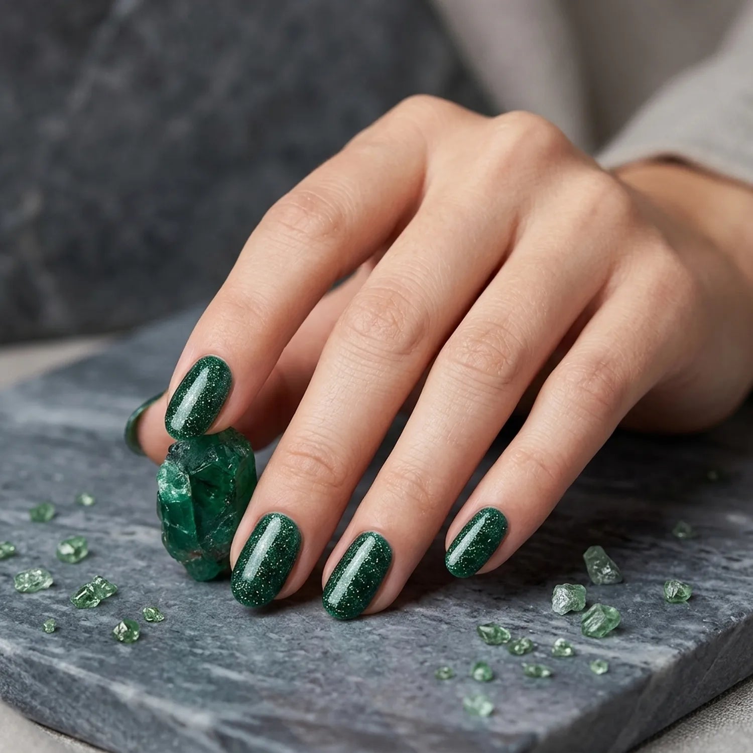 Shellac · Diamond Green 10ml, beige, gel polish, gellack, nail polish, uv lack für Nägel im Nageldesign & Nagelstudios