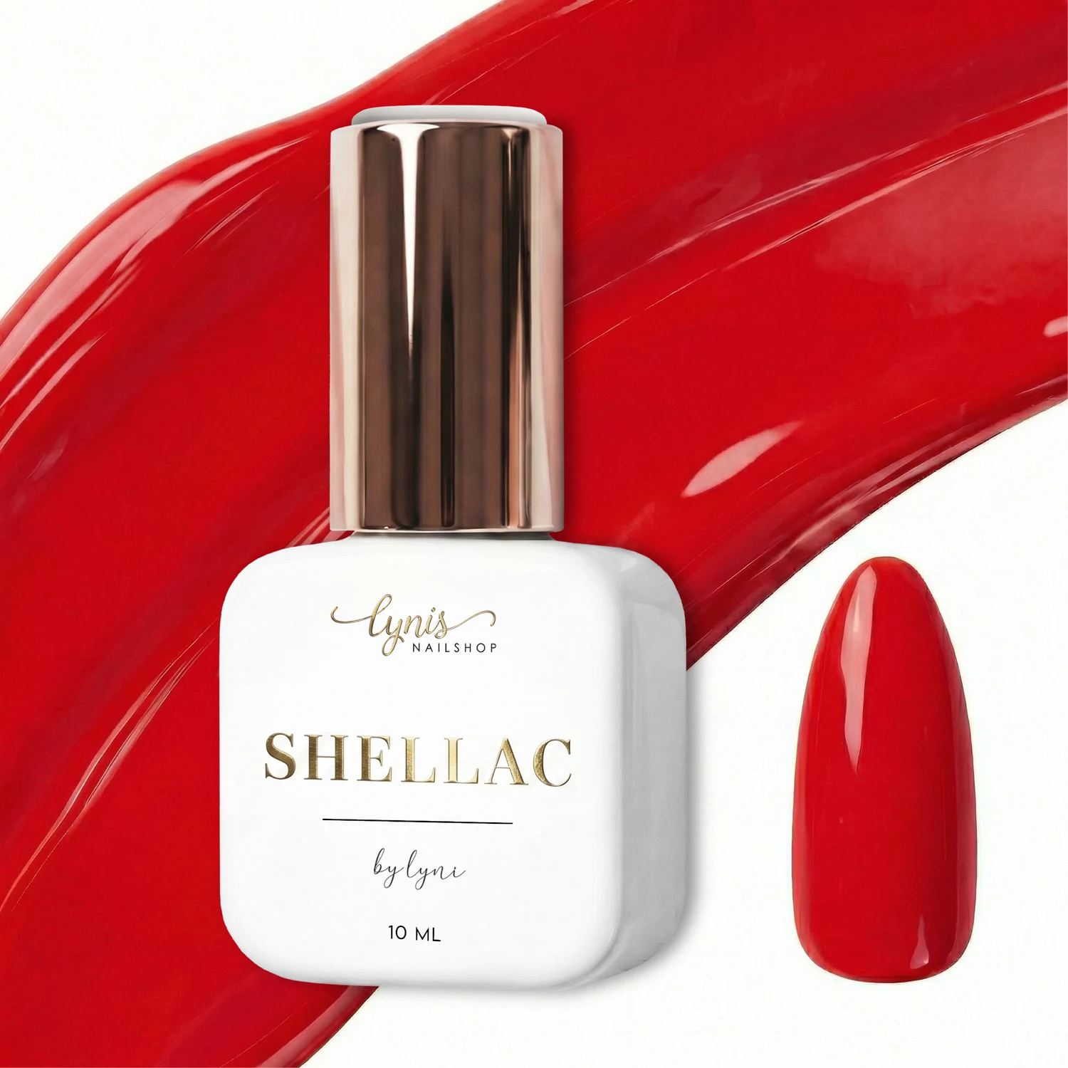 Shellac · Ferrari 10ml, gel polish, gellack, nail polish, rot, uv lack für Nägel im Nageldesign & Nagelstudios