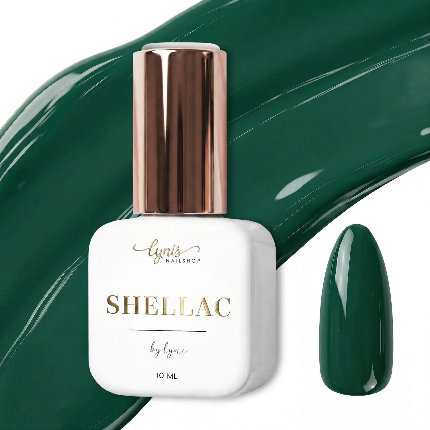 Shellac · Fir Green 10ml, gel polish, gellack, grün, nail polish, uv lack für Nägel im Nageldesign & Nagelstudios