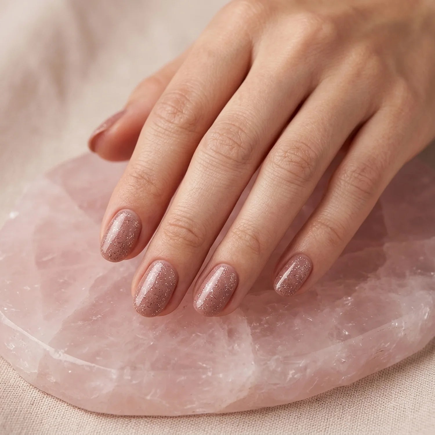 Shellac · Glam Nude 10ml, gel polish, gellack, glimmer, glitter, glitzer, nail polish, nude braun, rot, uv lack für Nägel im Nageldesign & Nagelstudios