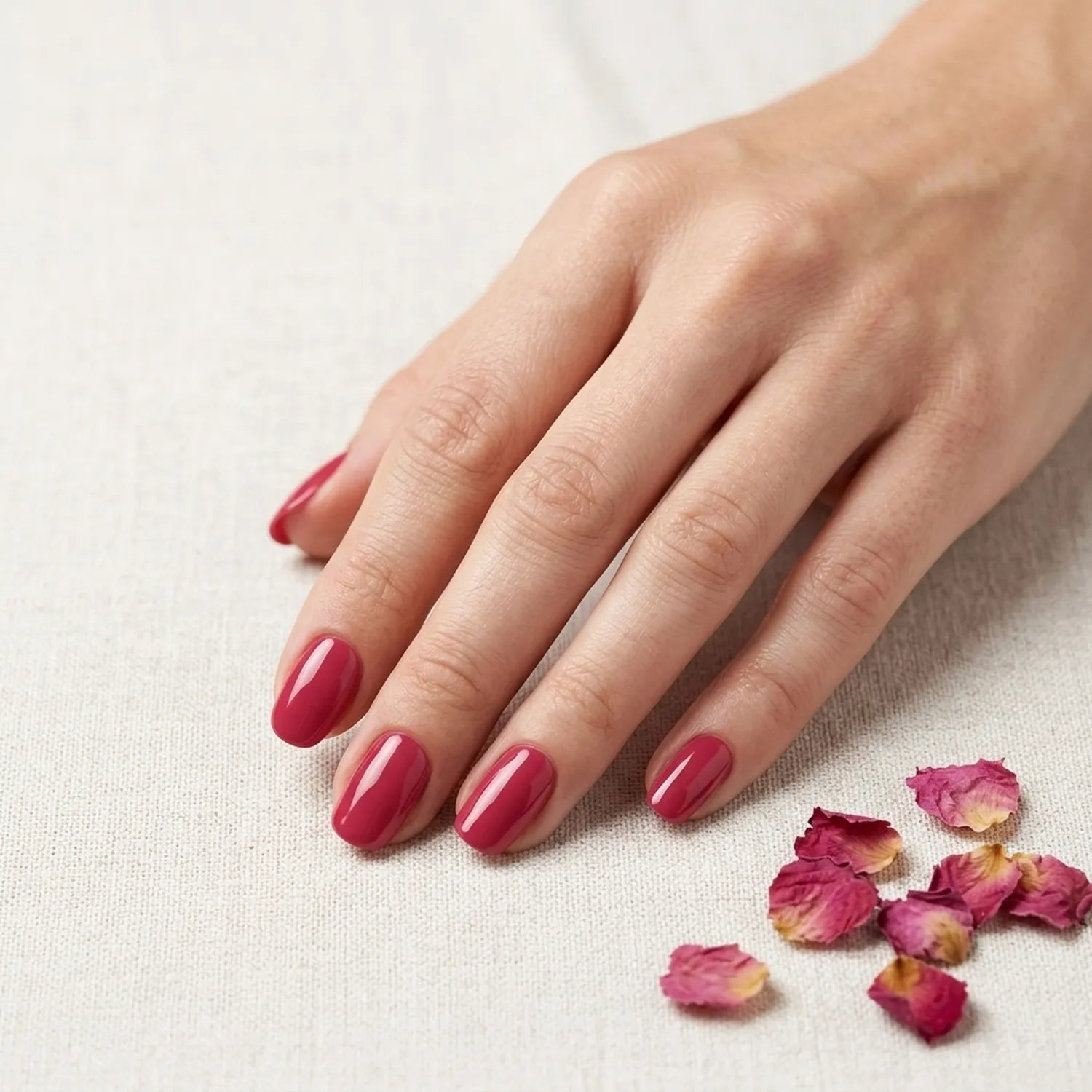 Shellac · Happy Rose 10ml, dunkel rot, gel polish, gellack, nail polish, rot, uv lack für Nägel im Nageldesign & Nagelstudios