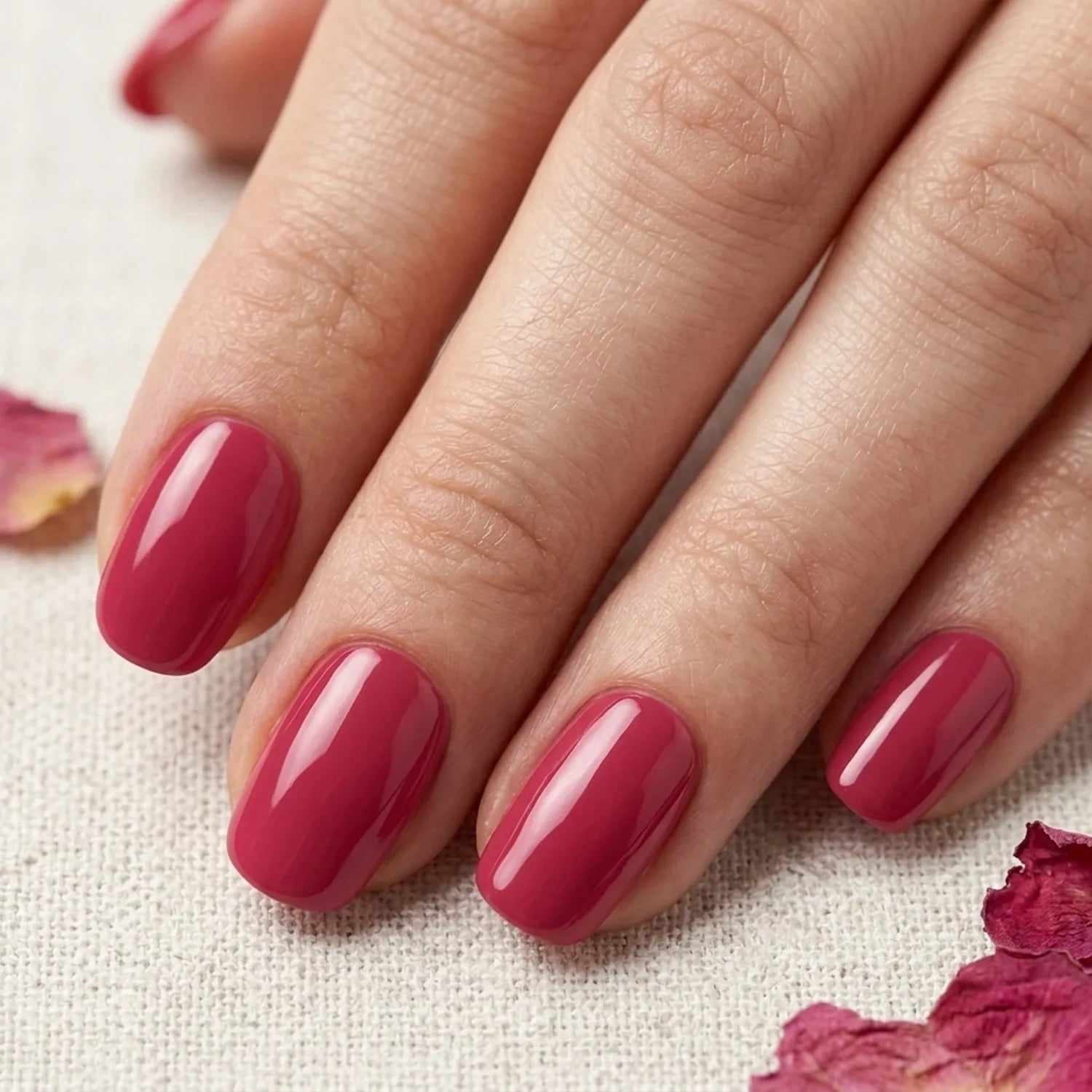 Shellac · Happy Rose 10ml, dunkel rot, gel polish, gellack, nail polish, rot, uv lack für Nägel im Nageldesign & Nagelstudios