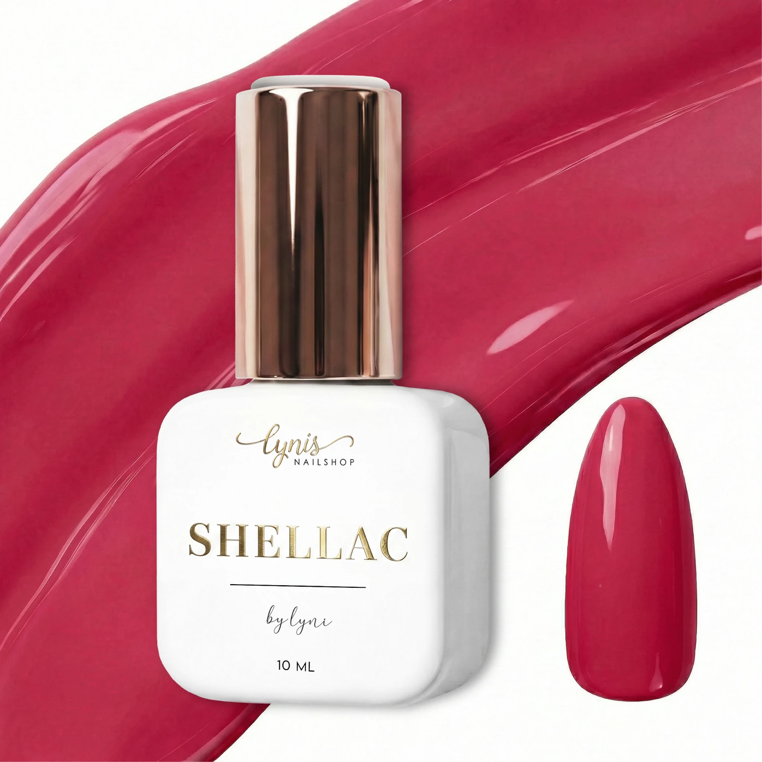 Shellac · Happy Rose 10ml, dunkel rot, gel polish, gellack, nail polish, rot, uv lack für Nägel im Nageldesign & Nagelstudios