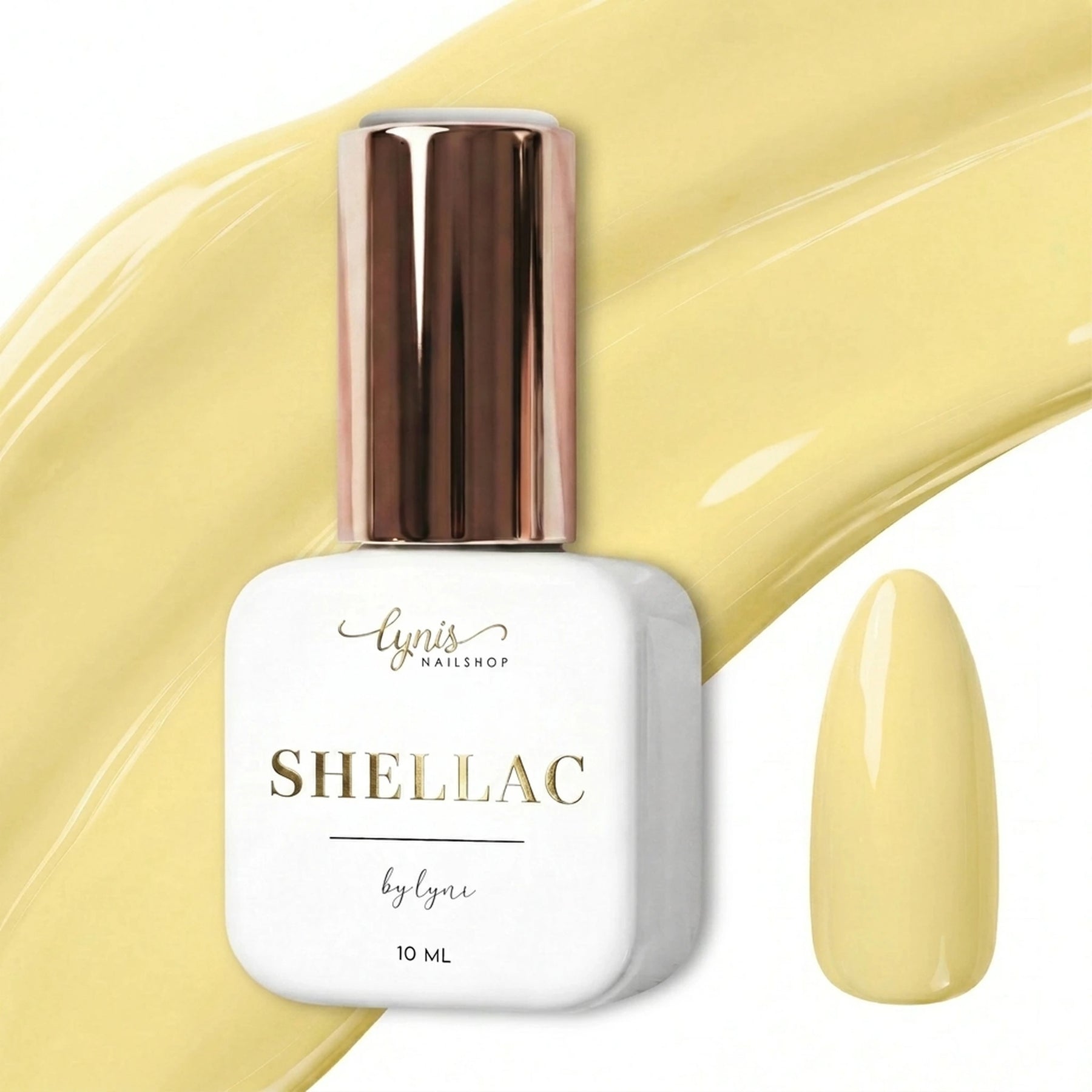 Shellac · Pastell Banana 7,3ml, gel polish, gelb, gellack, nail polish, uv lack für Nägel im Nageldesign & Nagelstudios
