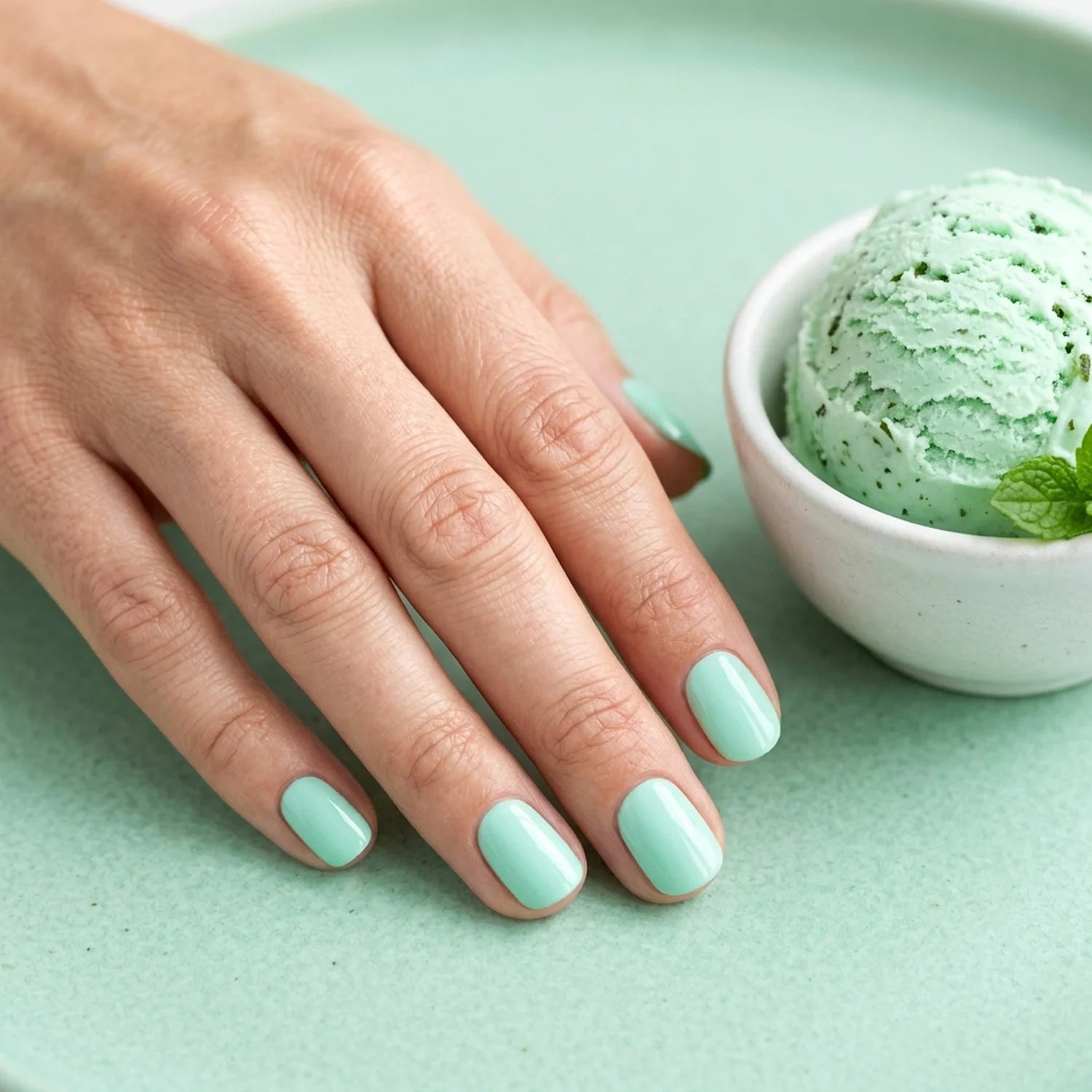 Shellac · Pastell Mint 10ml, gel polish, gellack, mint, nail polish, uv lack für Nägel im Nageldesign & Nagelstudios