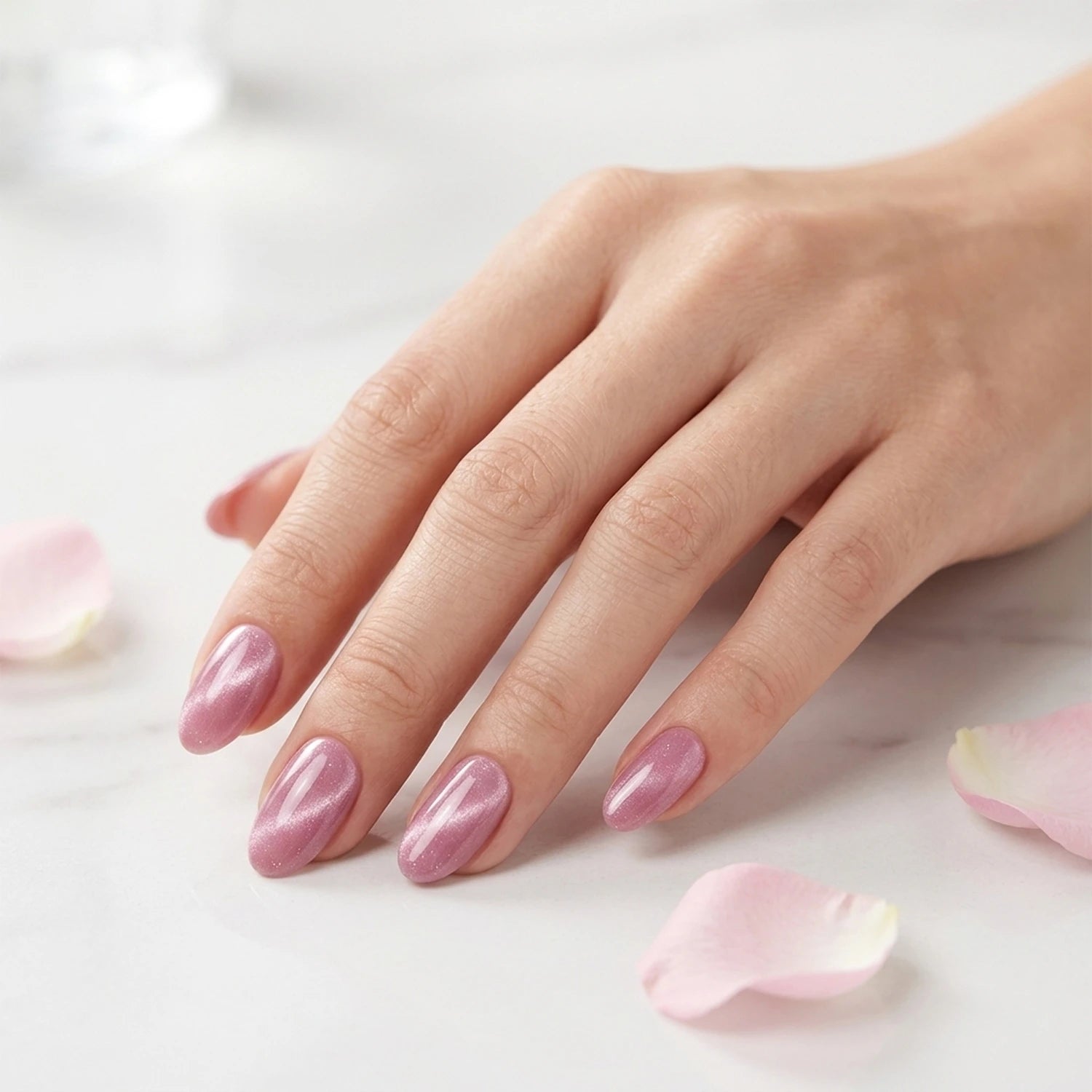Shellac · Cat Eye Pastell Rose 10ml, Effekt Lack, gel polish, Gellack, Magnet Lack, nail polish, uv lack für Nägel im Nageldesign & Nagelstudios