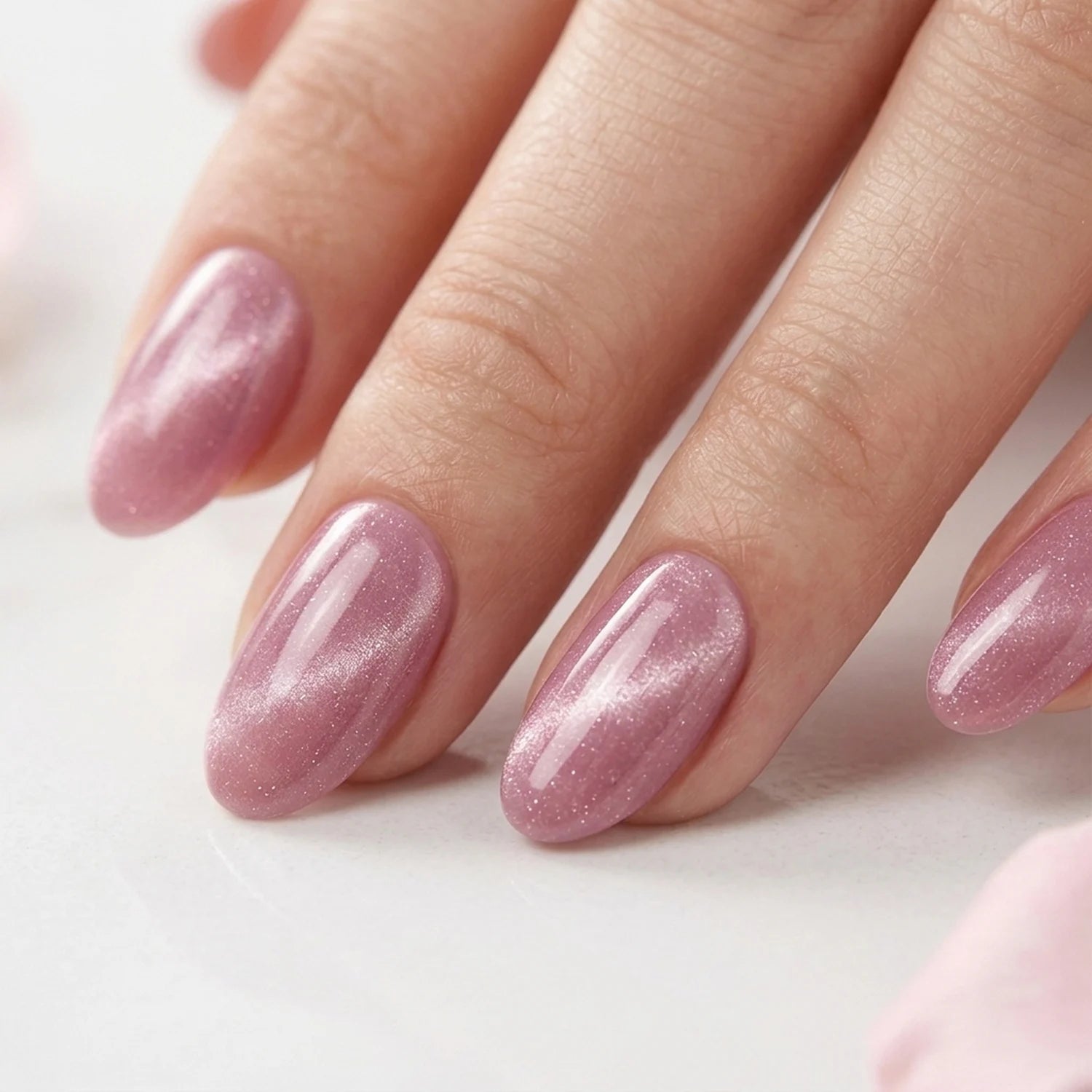 Shellac · Cat Eye Pastell Rose 10ml, Effekt Lack, gel polish, Gellack, Magnet Lack, nail polish, uv lack für Nägel im Nageldesign & Nagelstudios