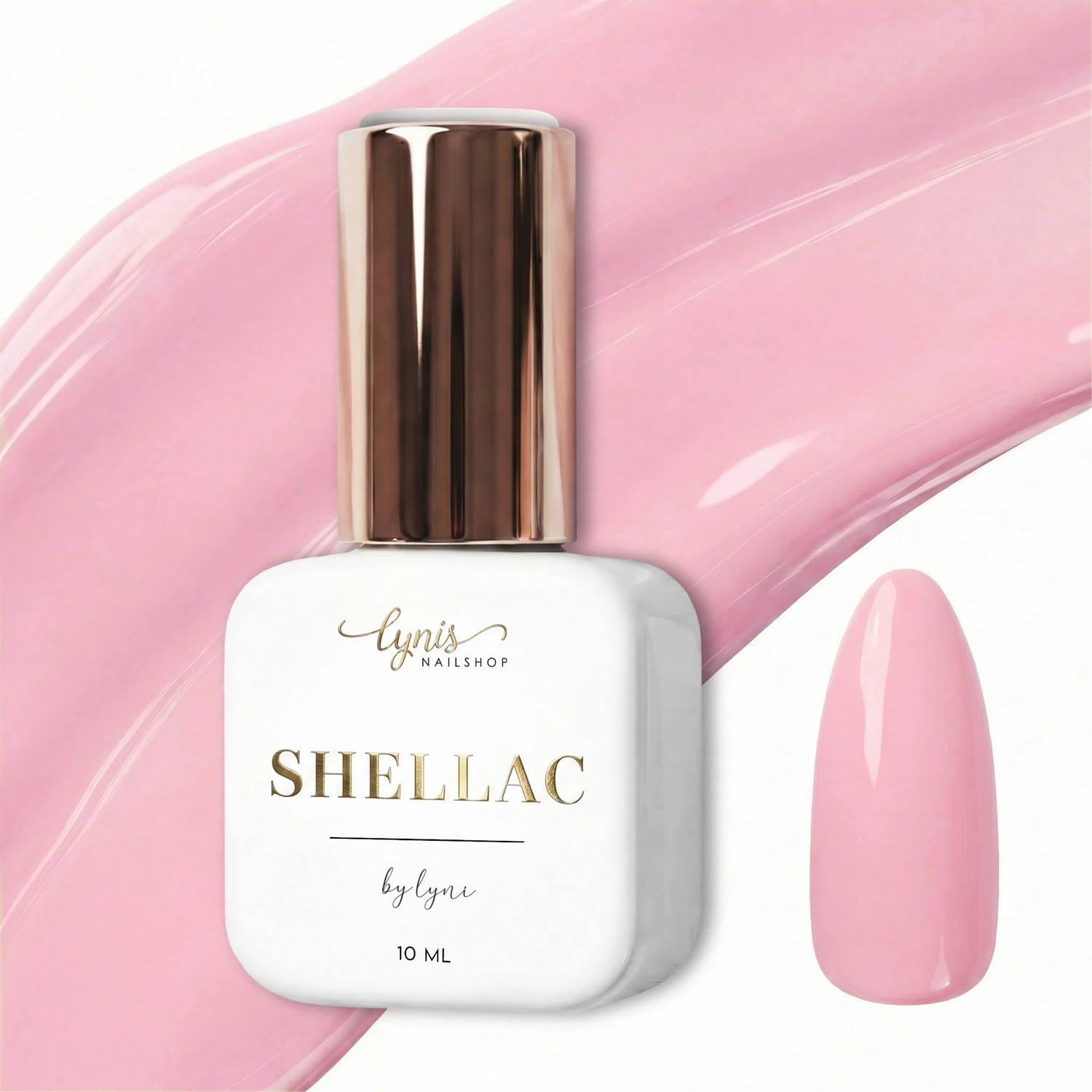 Shellac · Pastell Rose 10ml, gel polish, gellack, nail polish, rosa, uv lack für Nägel im Nageldesign & Nagelstudios