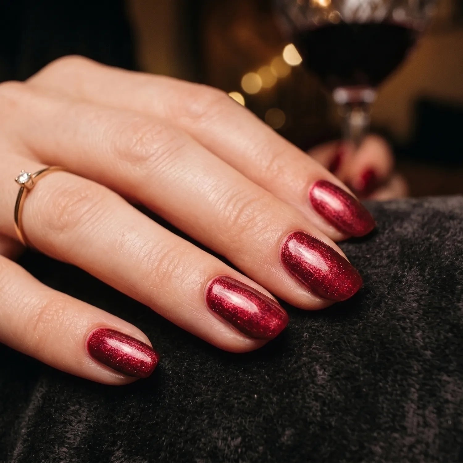 Shellac · Ruby red 10ml, gel polish, gellack, nail polish, rot, schimmer, uv lack für Nägel im Nageldesign & Nagelstudios