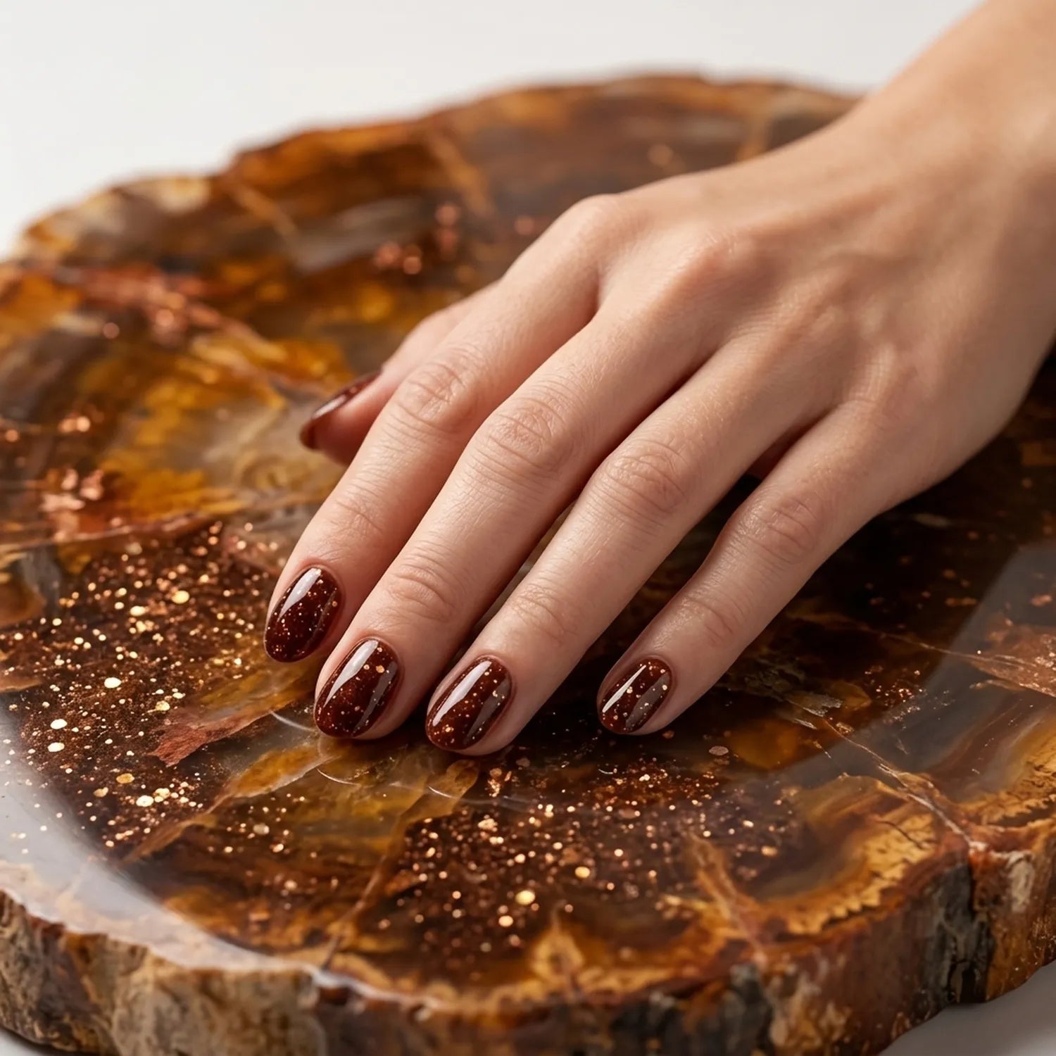 Shellac · Sparkle Autumn Brown 10ml, effekt Shellac, funkeln, gellack, gelpolish, glitter, glitzer, glitzer lacke für Nägel im Nageldesign & Nagelstudios