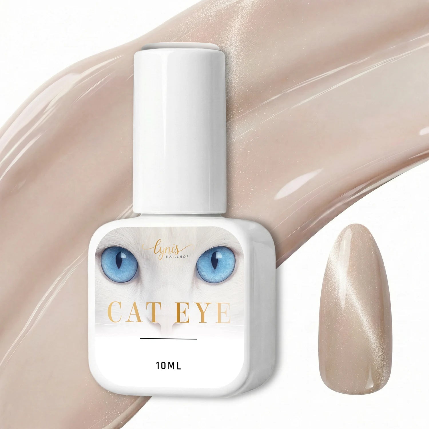 Shellac · Pearl Champagne · Cat Eye 10ml,  für Nägel im Nageldesign & Nagelstudios