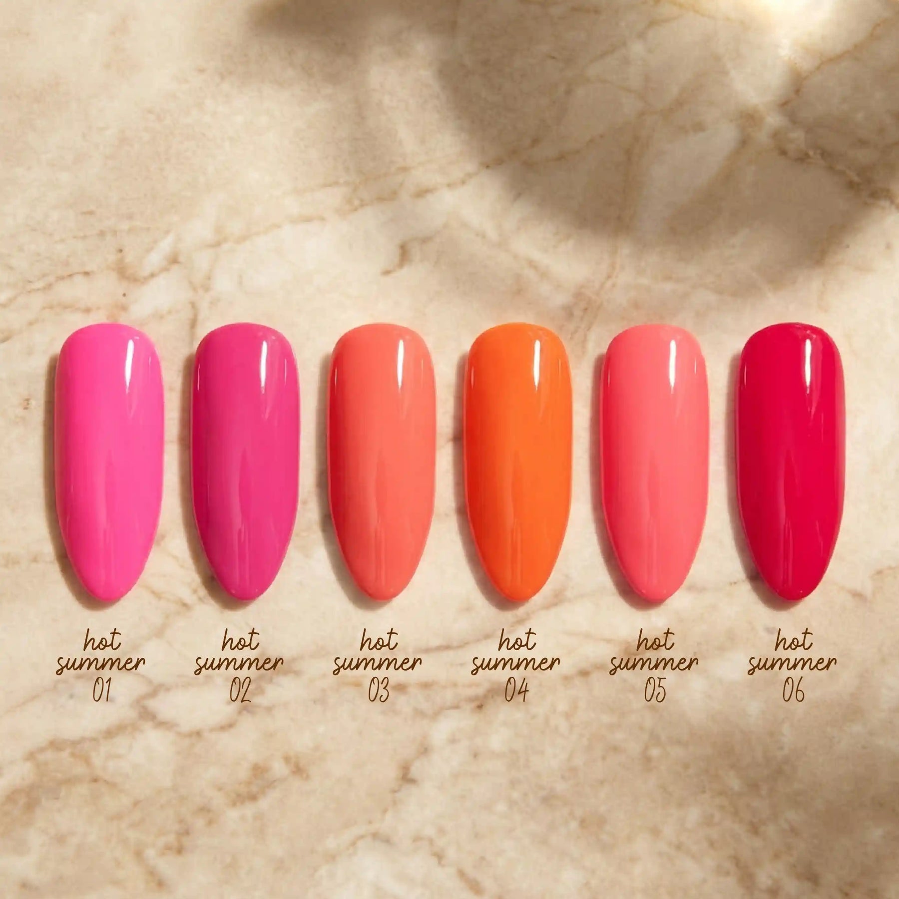 Shellac · Hot Summer Set 10ml, gel polish, hidden, nail polish, uv lack für Nägel im Nageldesign & Nagelstudios