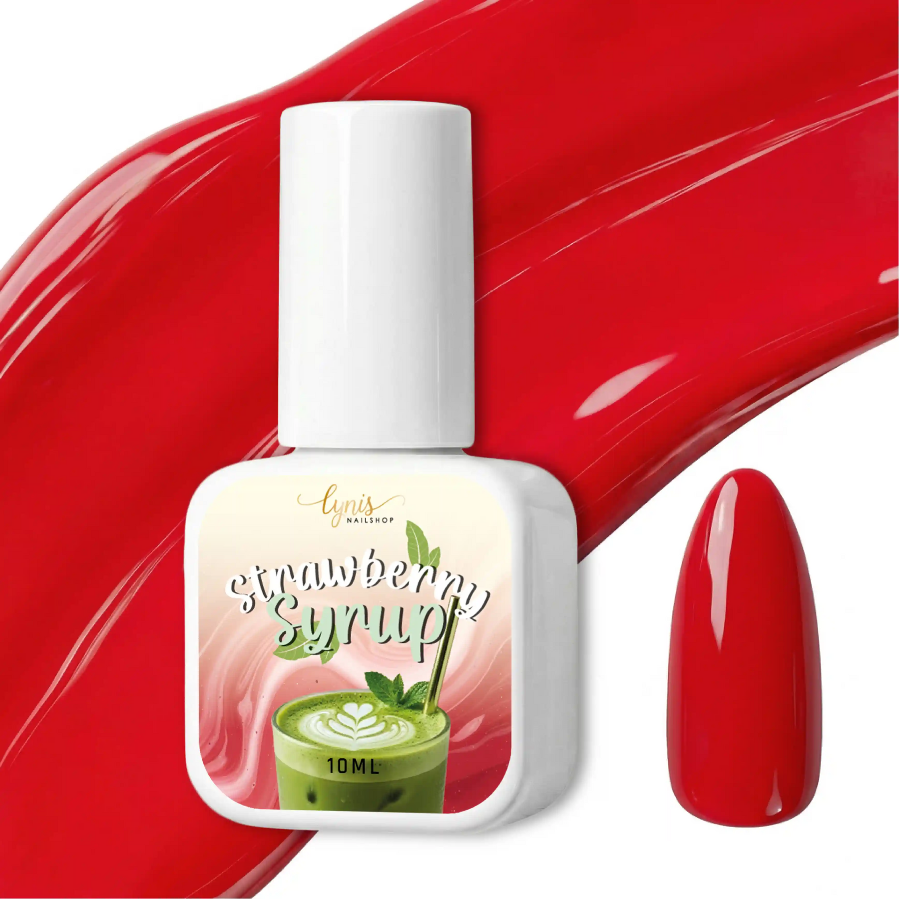 Shellac · Strawberry Syrup 10ml, gel polish, hidden, nail polish, uv lack für Nägel im Nageldesign & Nagelstudios