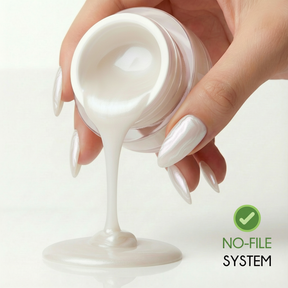 No File · Builder Gel Satin White