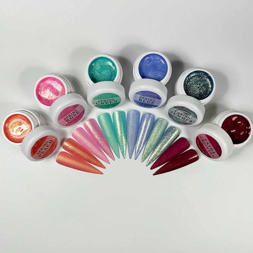 Schimmer Farbgel Set*, color gel, Farbe für Nägel, Gel Farben, Gelnägel Farbe, prinzessin, schimmer für Nägel im Nageldesign & Nagelstudios