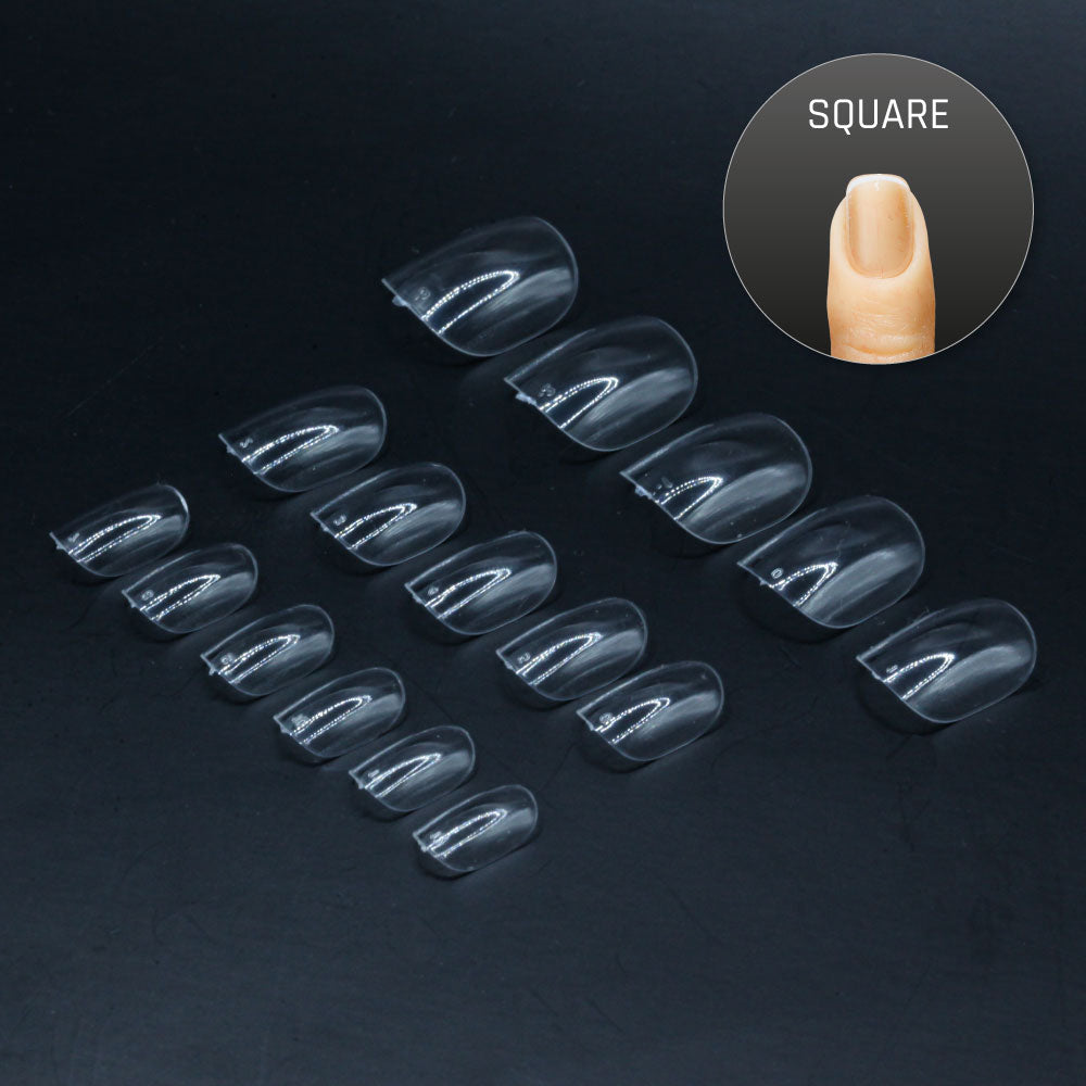 Square extra kurz · Clear · Press On Tips