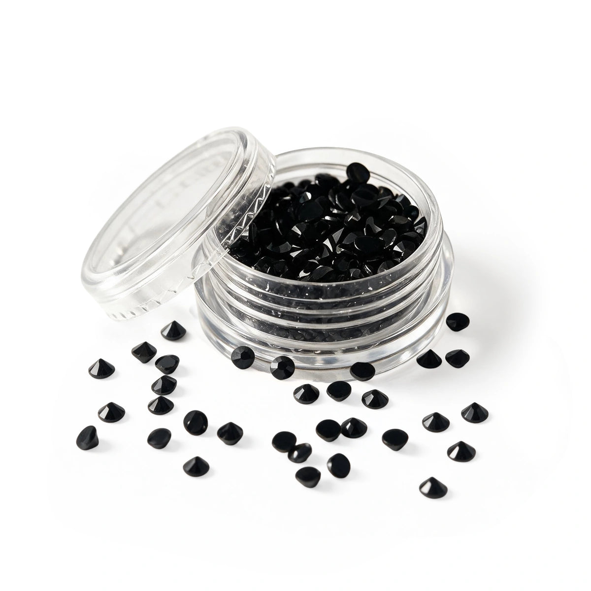NailArt Steinchen black · 3mm, hidden, schwarz, Steinchen, Strasssteine für Nägel im Nageldesign & Nagelstudios