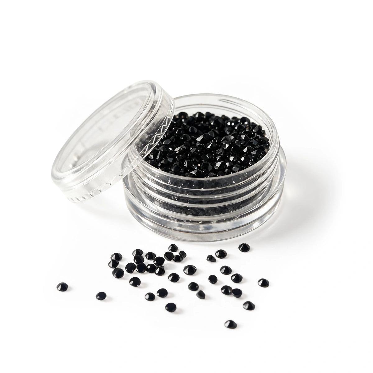 NailArt Steinchen black · 2mm, hidden, schwarz, Steinchen, Strasssteine für Nägel im Nageldesign & Nagelstudios