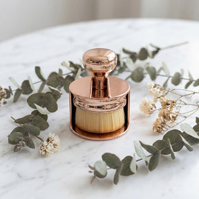 Staubpinsel Rosegold mit Halter
