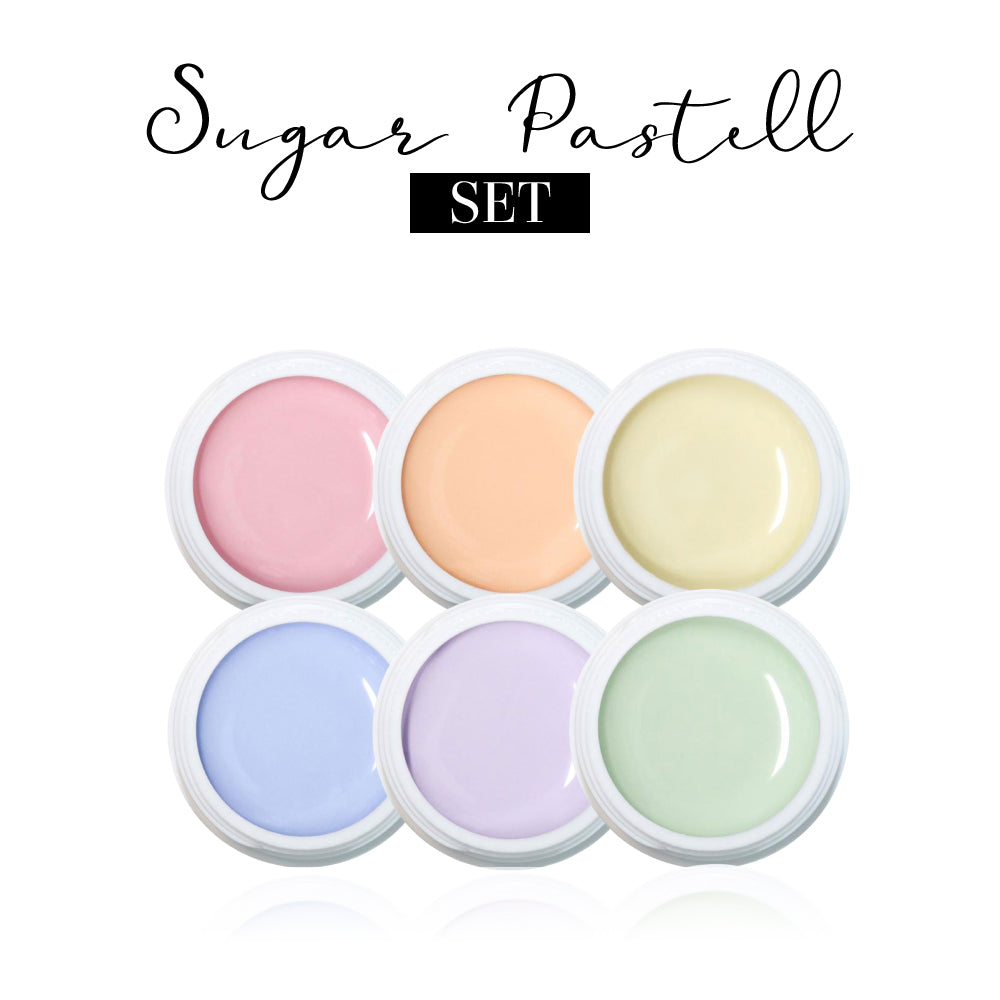 Sugar Pastell Farbgel Set*, color gel, Farbe für Nägel, Gel Farben, Gelnägel Farbe, kit für Nägel im Nageldesign & Nagelstudios