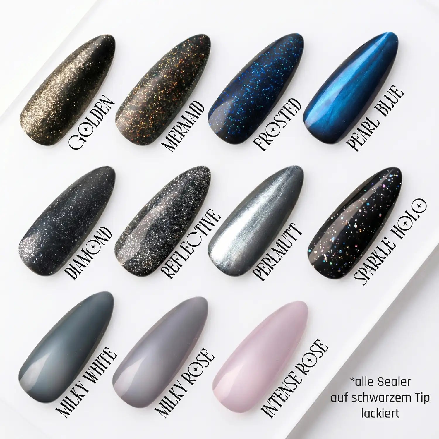 Diamond Sealer · No Wipe 10ml*, glanz Versiegler, glimmer, Glitter, Glitzer, schimmer, silber, Top Coat, Versiegelungsgel, Versiegler für Nägel im Nageldesign & Nagelstudios