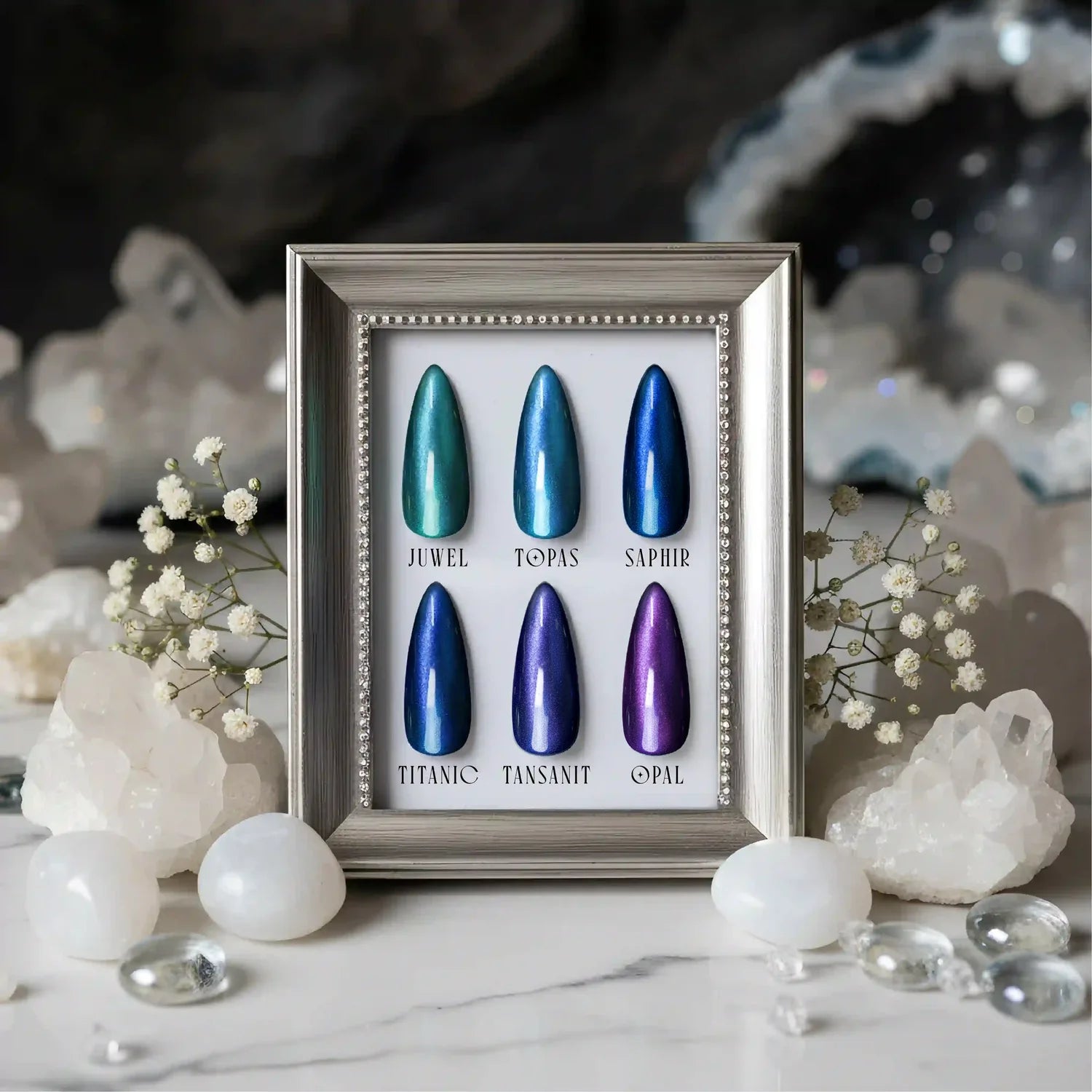 Shellac · Cat Eye Gemstone Titanic 10ml, Effekt Lack, gel polish, Gellack, Magnet Lack, nail polish, uv lack für Nägel im Nageldesign & Nagelstudios
