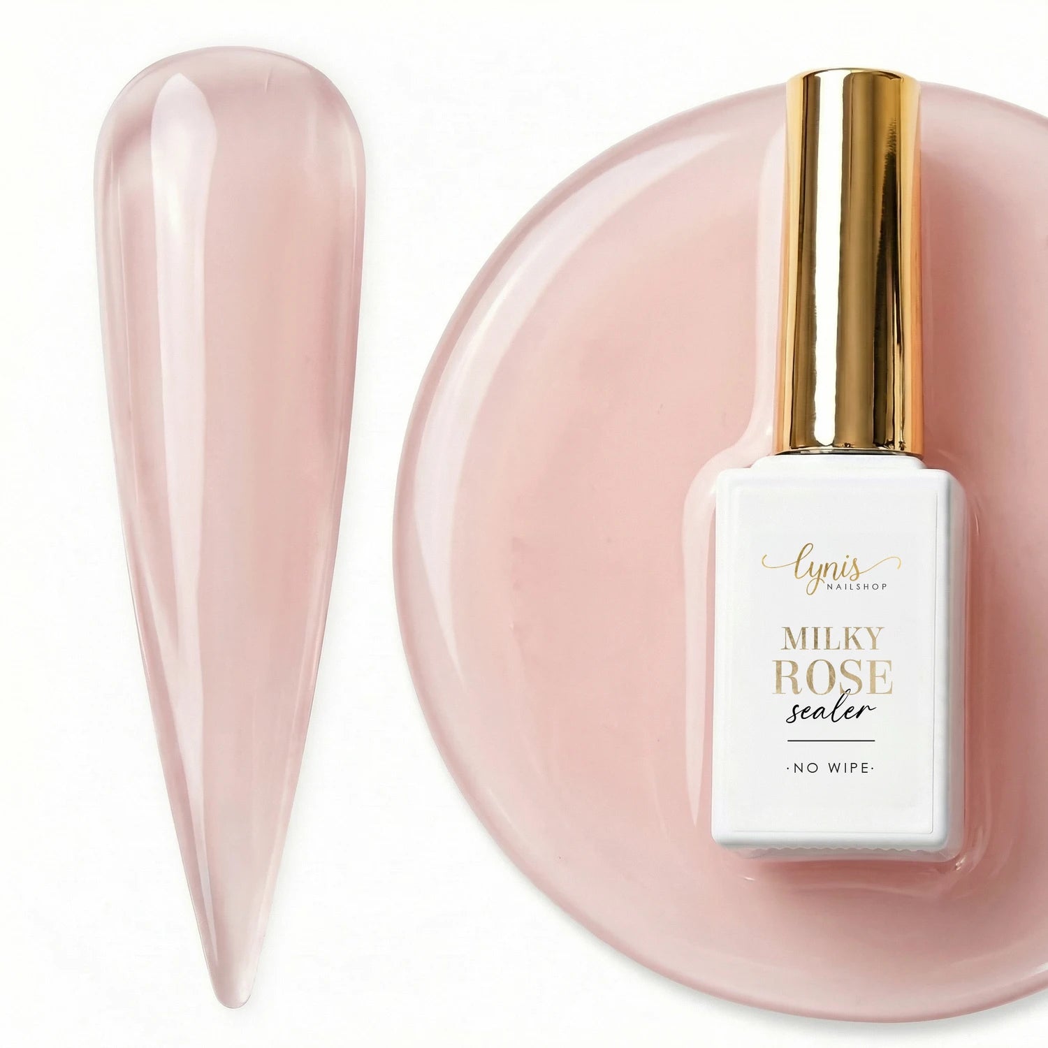 Milky Rose Sealer · No Wipe · 10ml*, glanz Versiegler, milchiger versiegler, Rosa, Top Coat, Versiegelungsgel, Versiegler, versiegler für Babyboomer für Nägel im Nageldesign & Nagelstudios