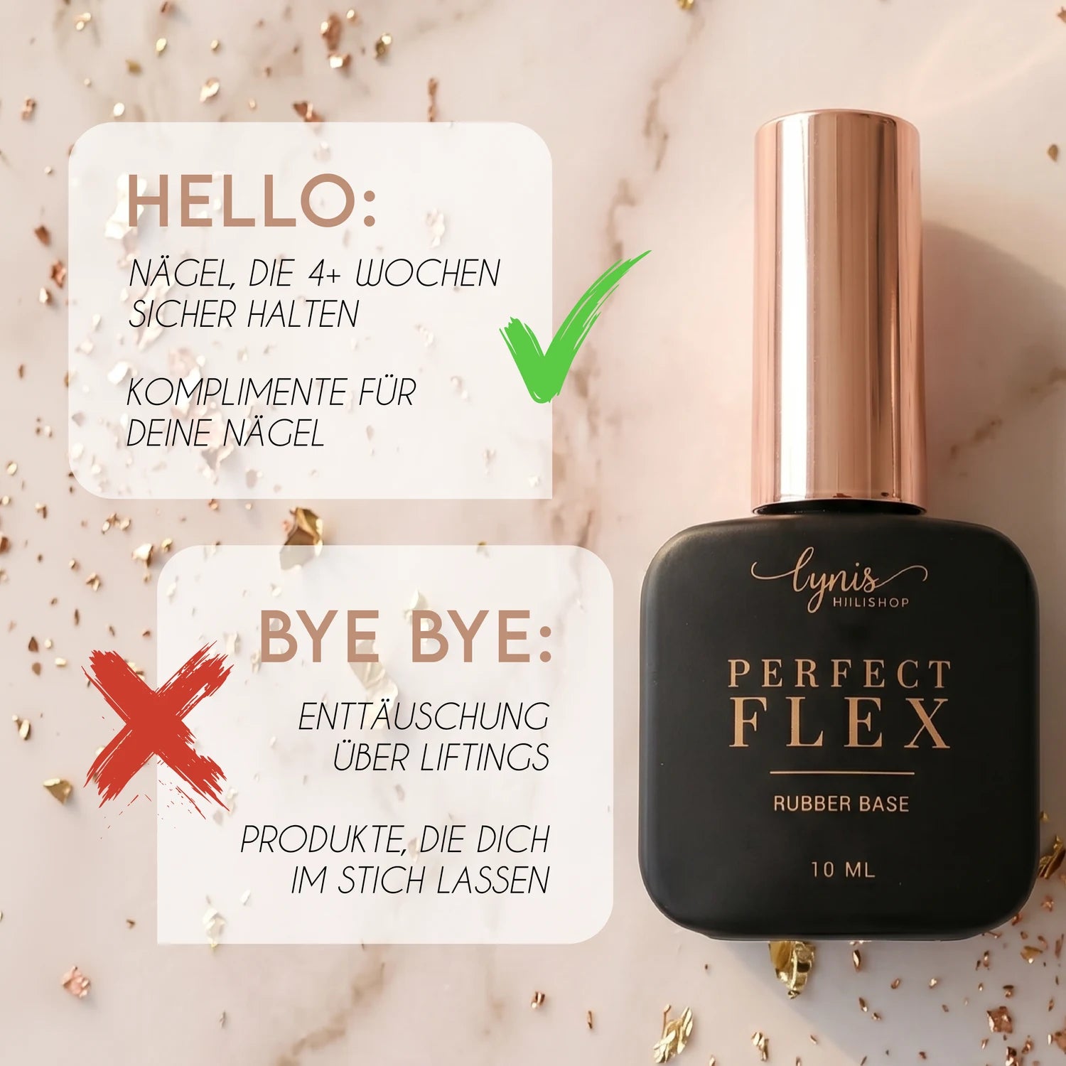 Rubber Base · Perfect Flex Clear*, Acrylgel, Base gegen Liftings, flexibles Aufbaugel, Gel, Gellack, Gelpolish, grundiergel, Haftgel, Shellac, Strasssteinbefestigung für Nägel im Nageldesign & Nagelstudios