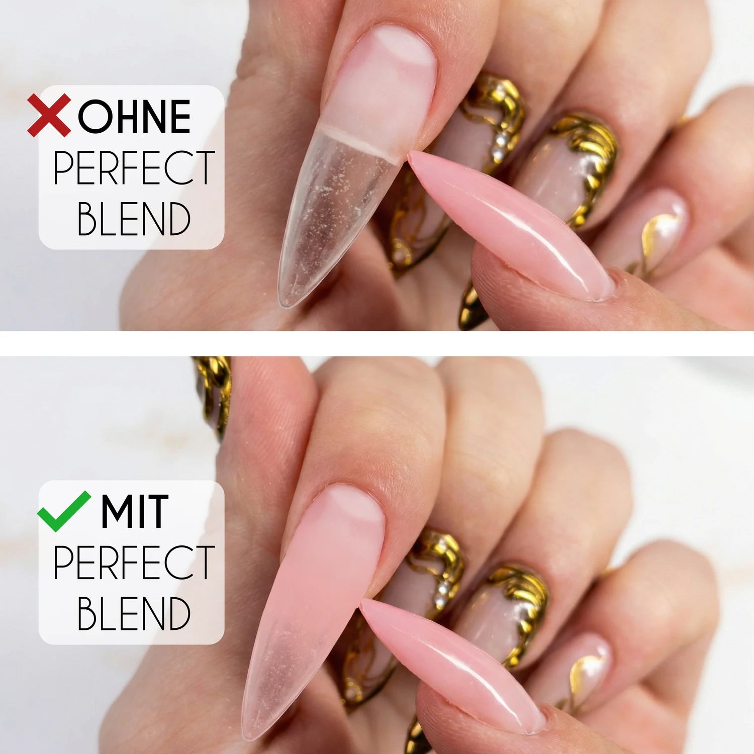 Ombre Babyboomer Gel · Perfect Blend 01 · 2g, Aura-Effekt, Babyboomer Gel, Farbverlauf, Ombre Gel, Ombre Verlauf, Verlauf für Nägel im Nageldesign & Nagelstudios