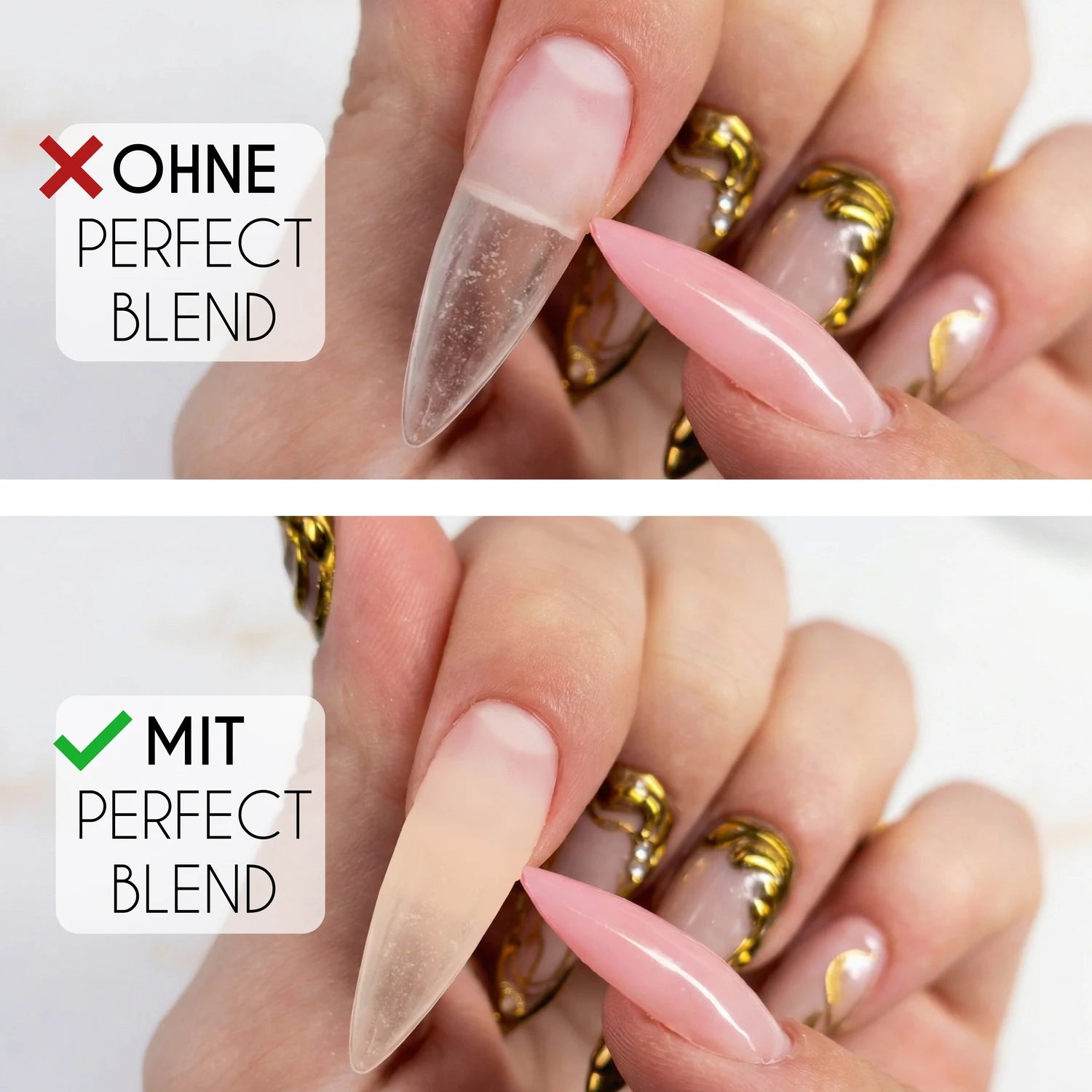 Ombre Babyboomer Gel · Perfect Blend 05 · 2g, Aura-Effekt, Babyboomer Gel, Farbverlauf, Ombre Gel, Ombre Verlauf, Verlauf für Nägel im Nageldesign & Nagelstudios