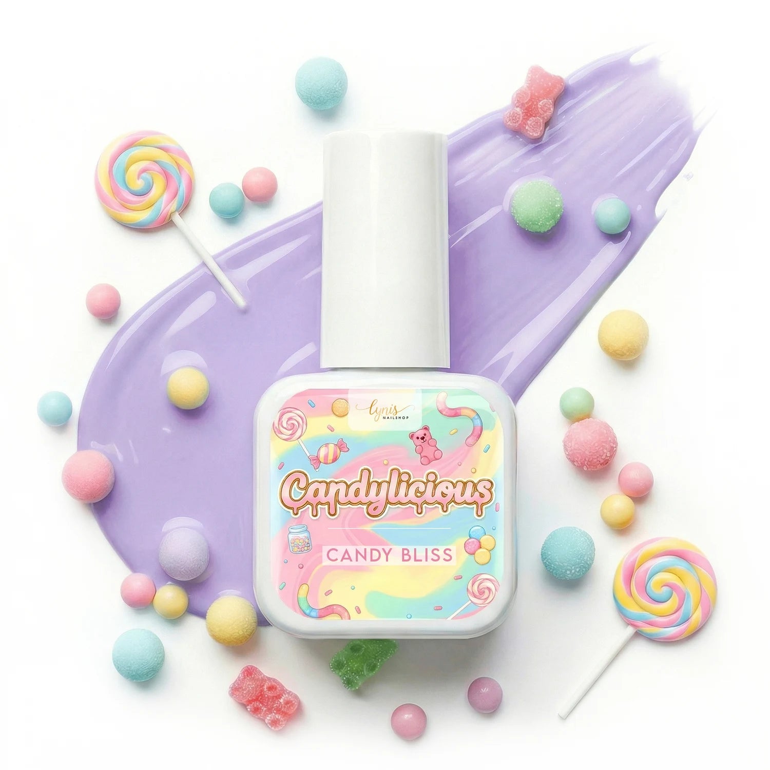 Shellac · Candylicious Candy Bliss 10ml, gel polish, nail polish, uv lack für Nägel im Nageldesign & Nagelstudios