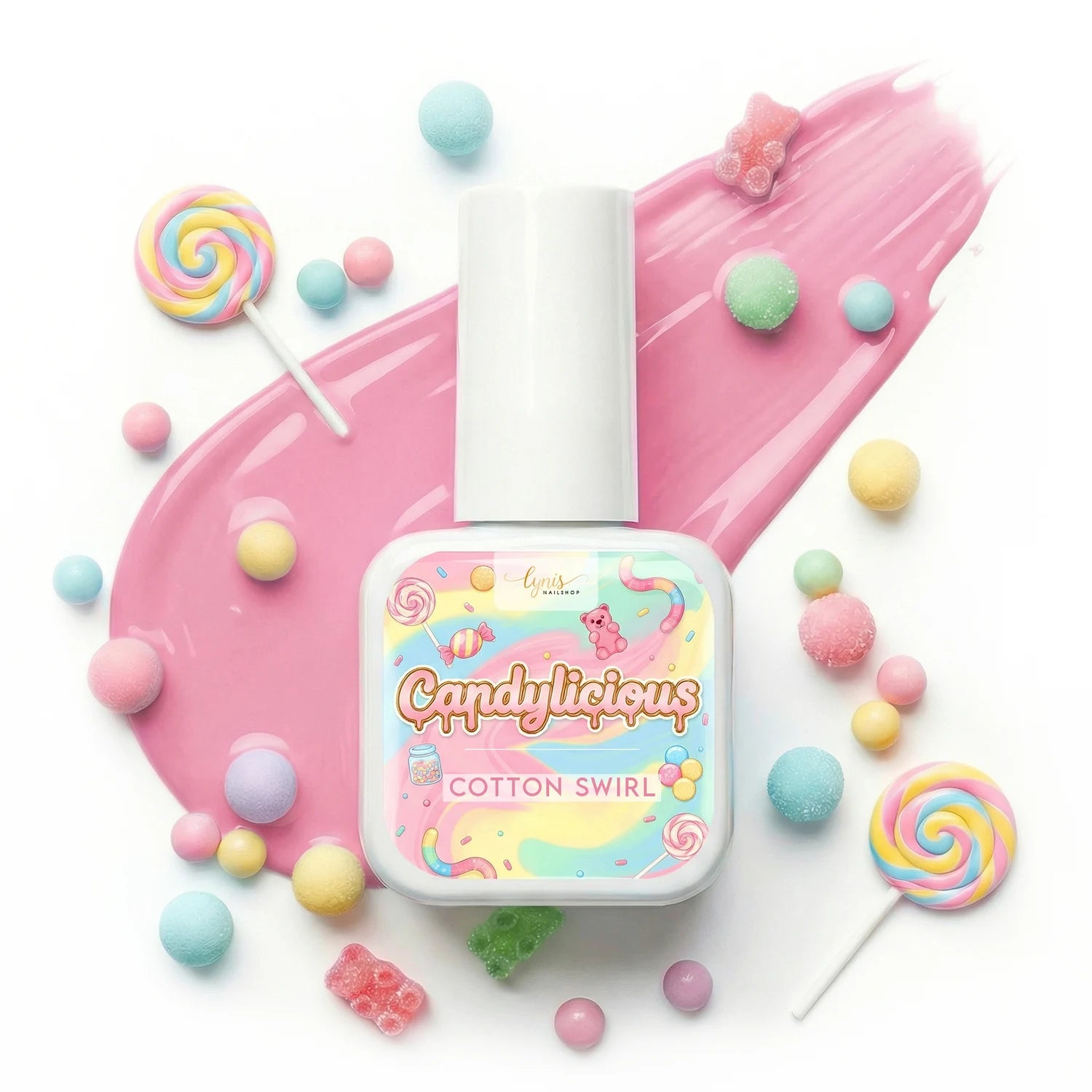 Shellac · Candylicious Cotton Swirl 10ml, gel polish, nail polish, uv lack für Nägel im Nageldesign & Nagelstudios